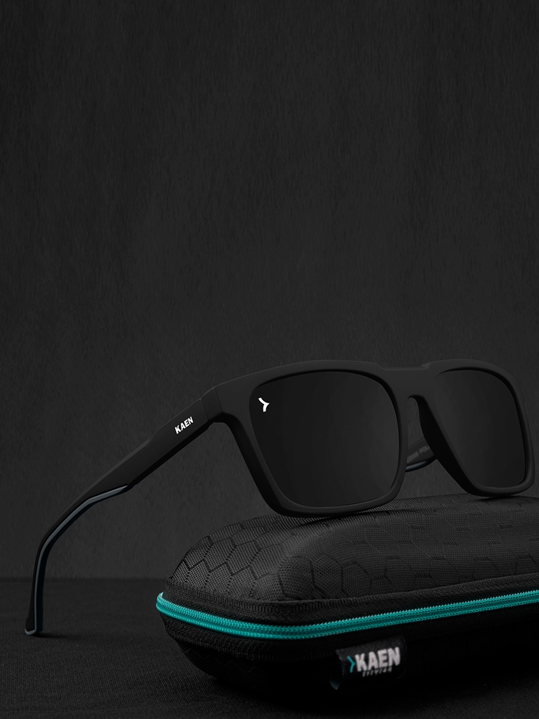 

Eyewearlabs Unisex Rectangle Sunglasses with Polarised Lens ELKASKurtC1, Black