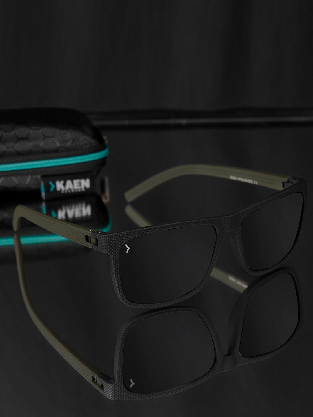 

Eyewearlabs Unisex Rectangle Sunglasses with Polarised Lens ELKASKevC2, Green