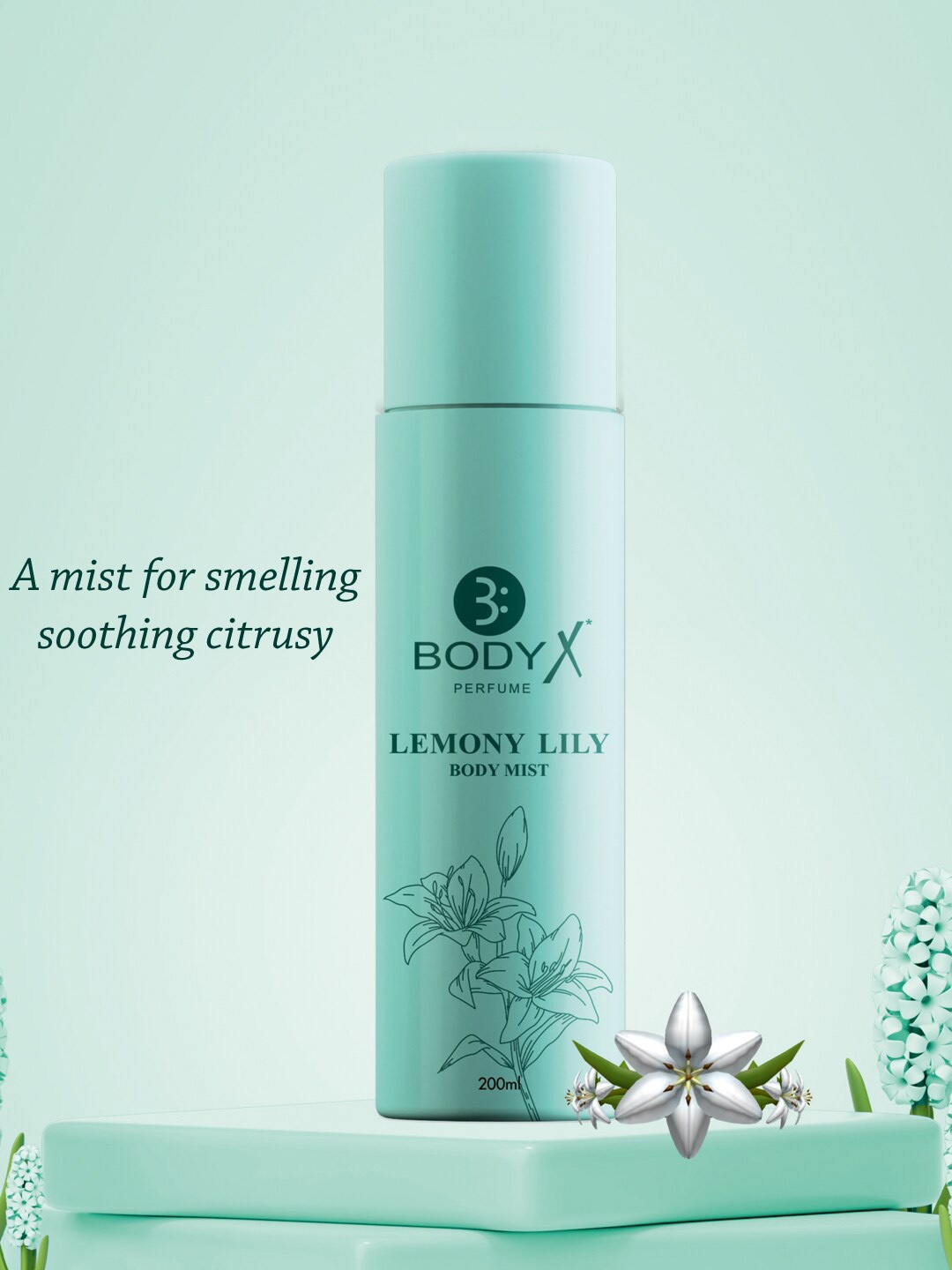 

BODYX Lemony Lily Long Lasting Body Mist - 200ml, Green