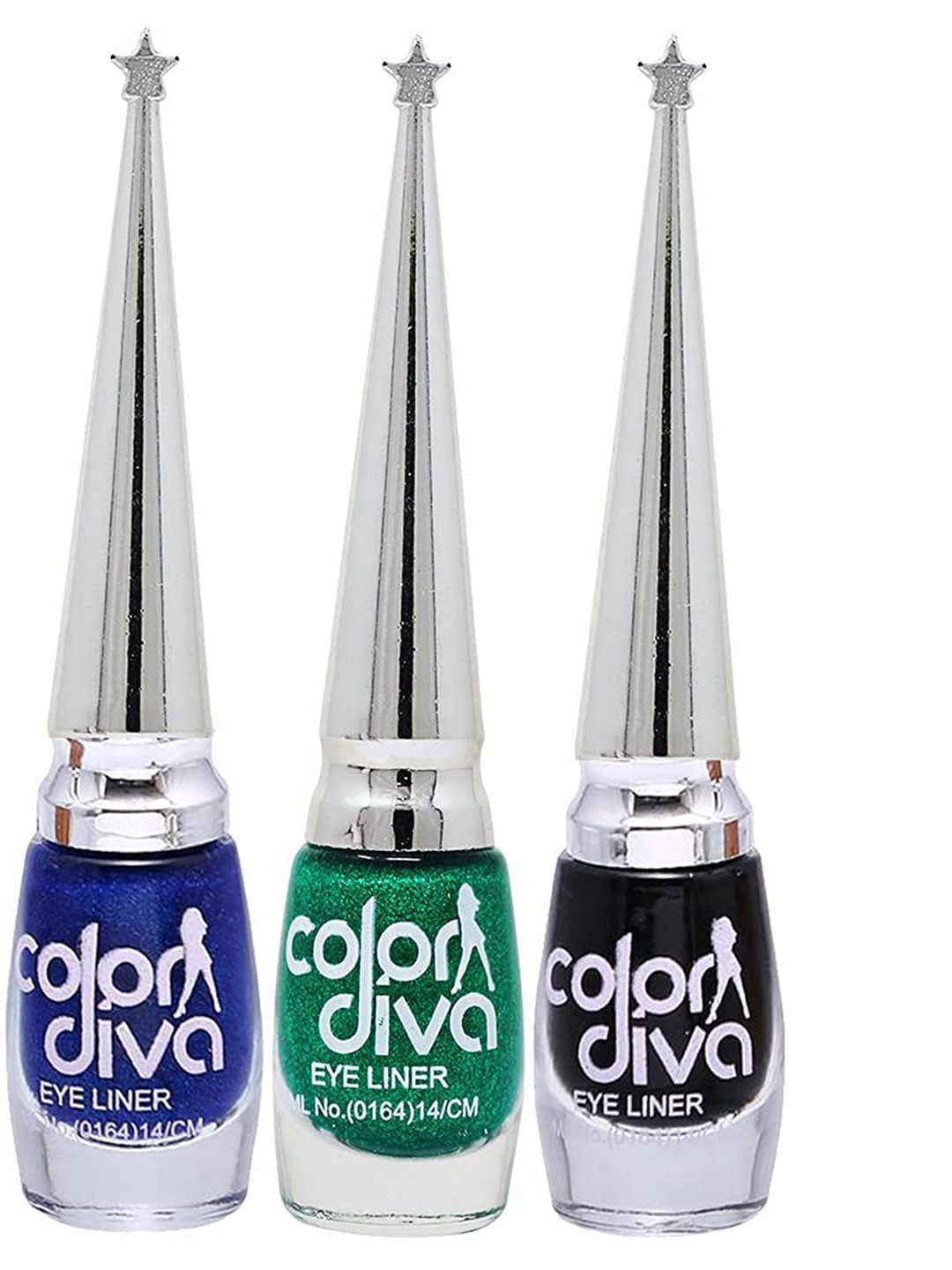 

Adbeni Color Diva Set Of 3 Shimmer Long Lasting Liquid Eyeliner-6ml Each -Blue-Green-Black