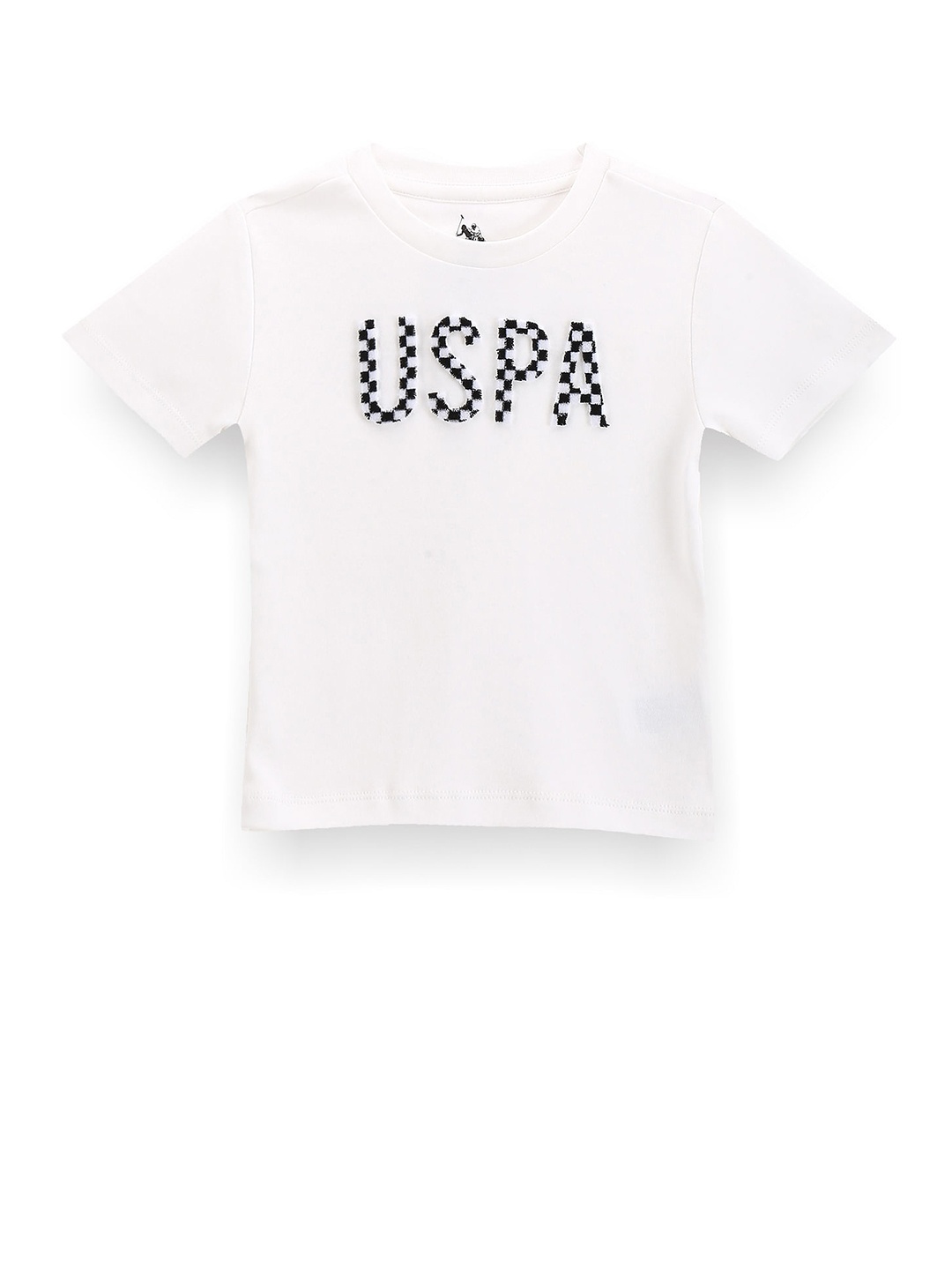 

U.S. Polo Assn. Kids Boys Typography Applique Pure Cotton T-shirt, White