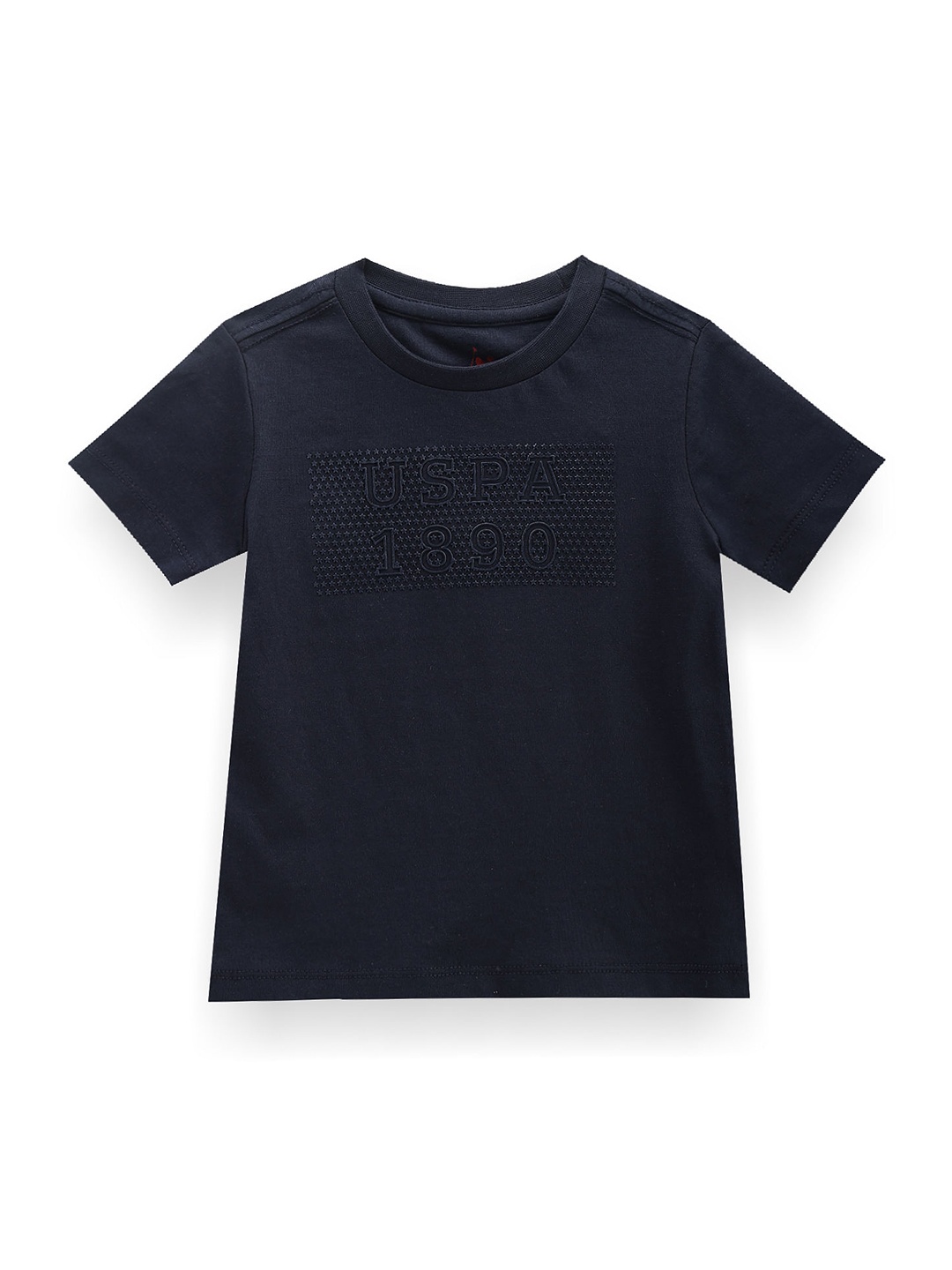 

U.S. Polo Assn. Kids Boys Round Neck Pure Cotton T-shirt, Navy blue