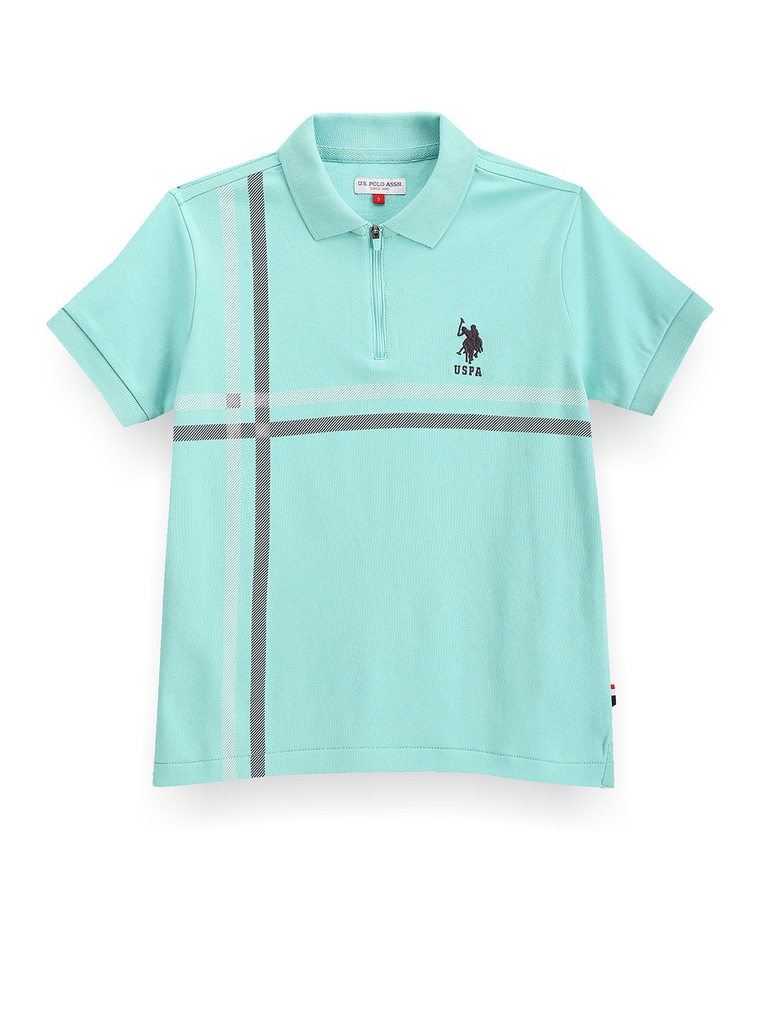 

U.S. Polo Assn. Kids Boys Polo Collar Pure Cotton T-shirt, Blue