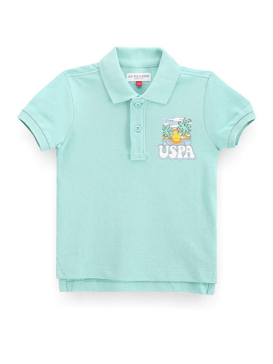 

U.S. Polo Assn. Kids Boys Polo Collar Pure Cotton T-shirt, Blue
