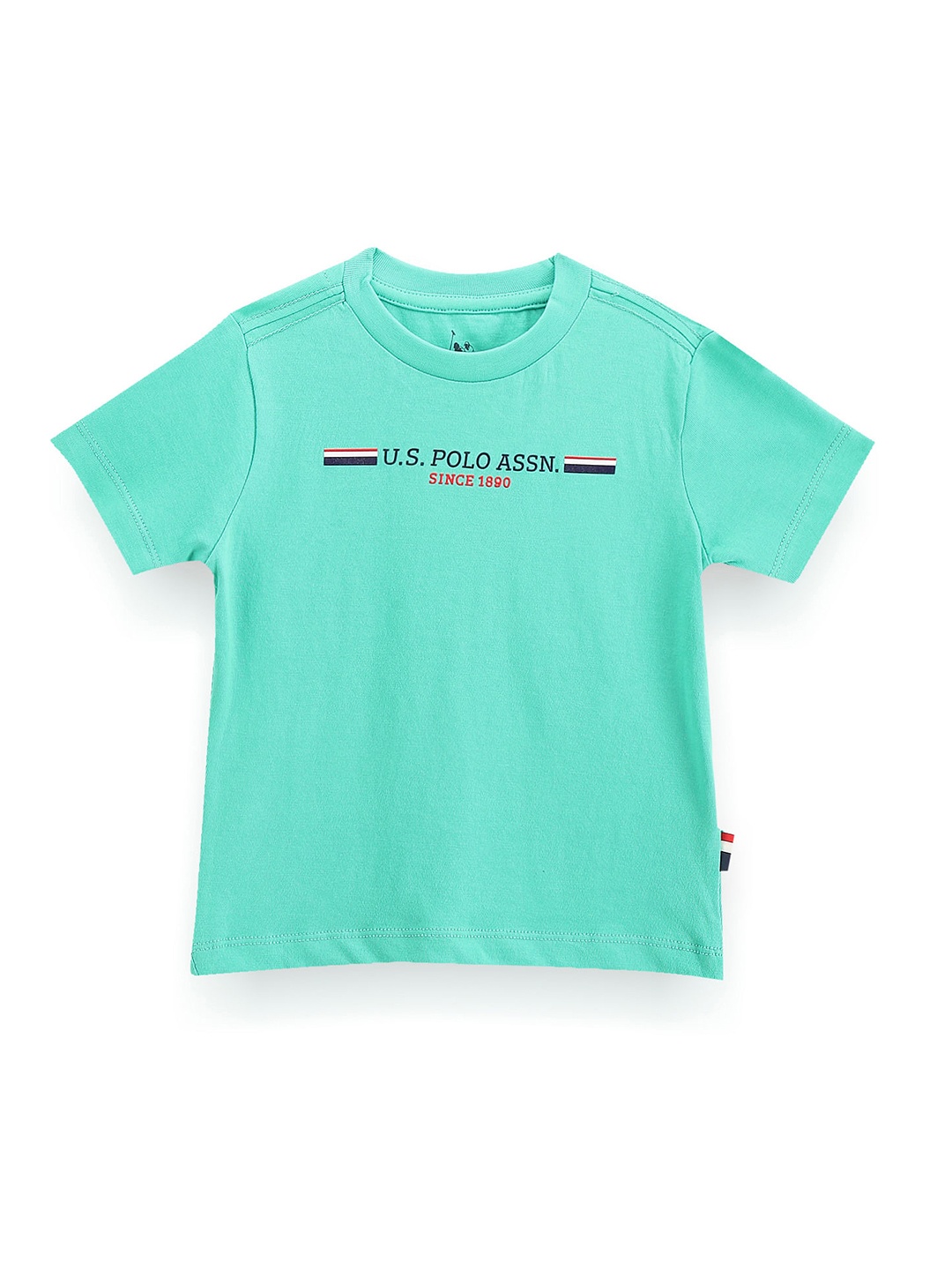 

U.S. Polo Assn. Kids Boys Typography Printed Pure Cotton T-shirt, Green