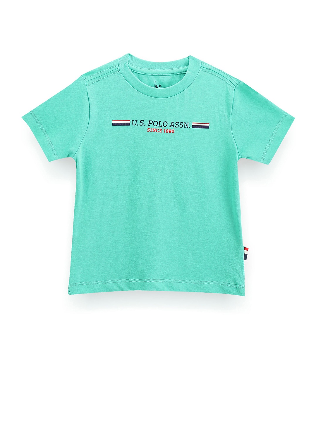 

U.S. Polo Assn. Kids Boys Typography Printed Pure Cotton T-shirt, Green
