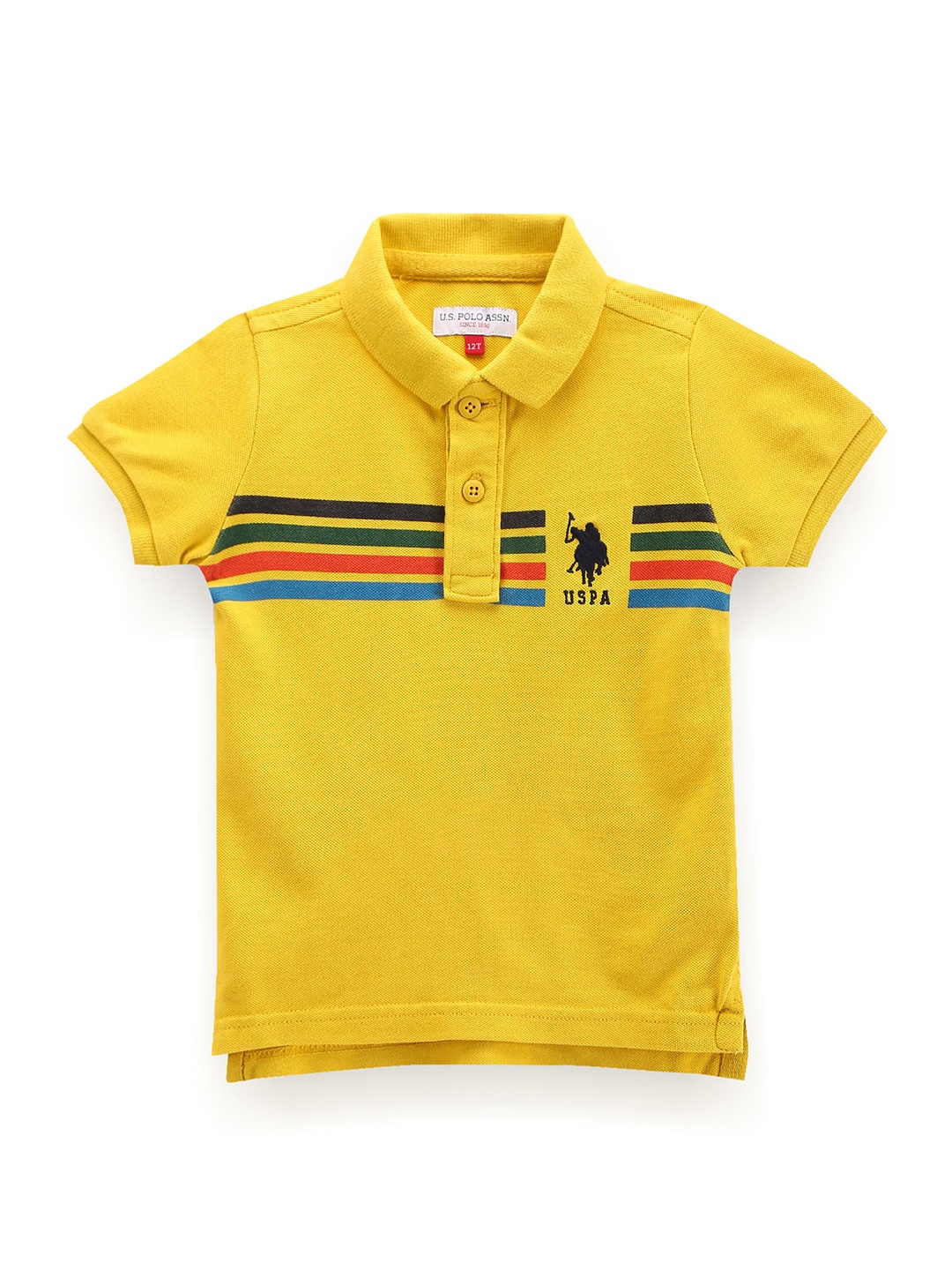

U.S. Polo Assn. Kids Boys Polo Collar Pure Cotton T-shirt, Yellow