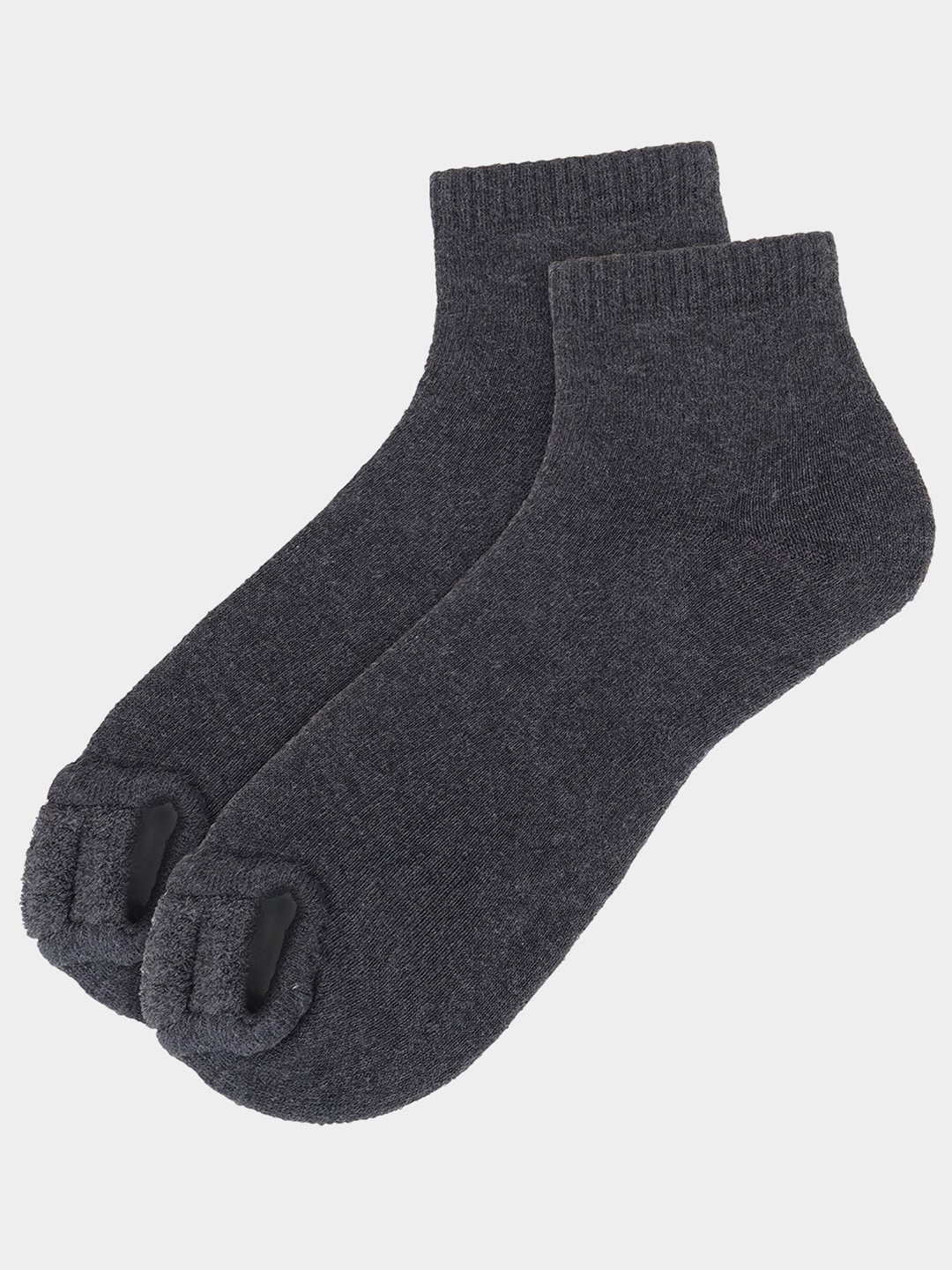 

Soxytoes Unisex Cotton Ankle Length Socks, Grey