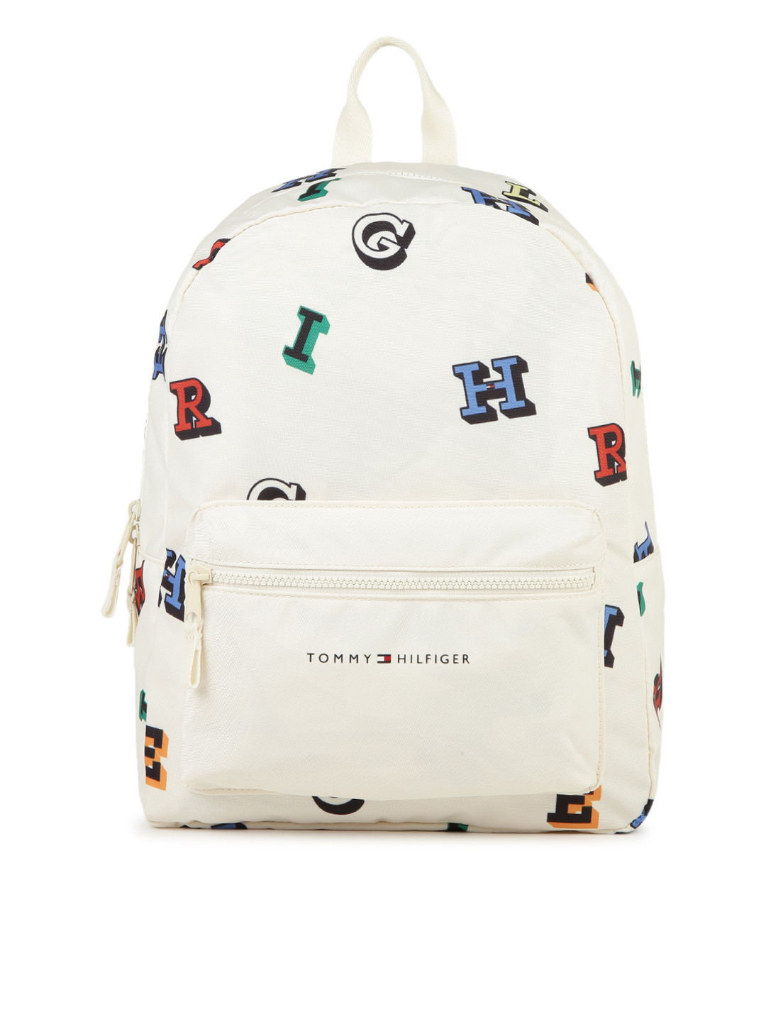 

Tommy Hilfiger Boys Typography Printed Backpack, Beige