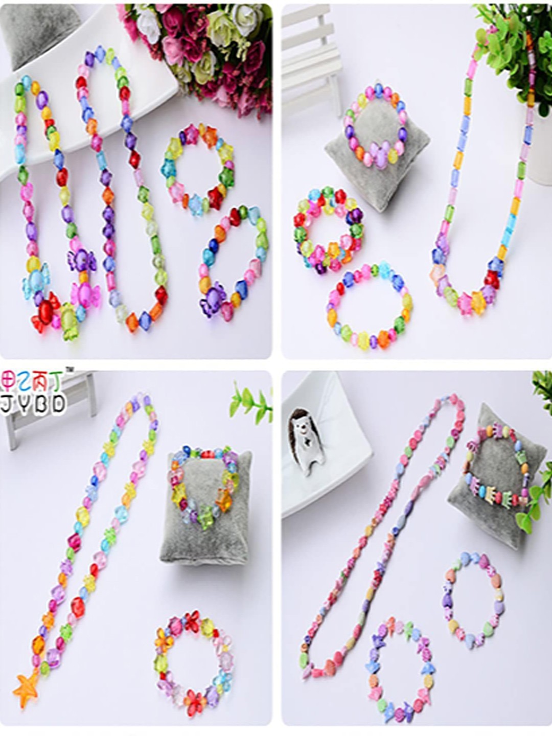 

SYGA Kids DIY Eco-Friendly Bracelets Hairband and Rings Craft Kits, White