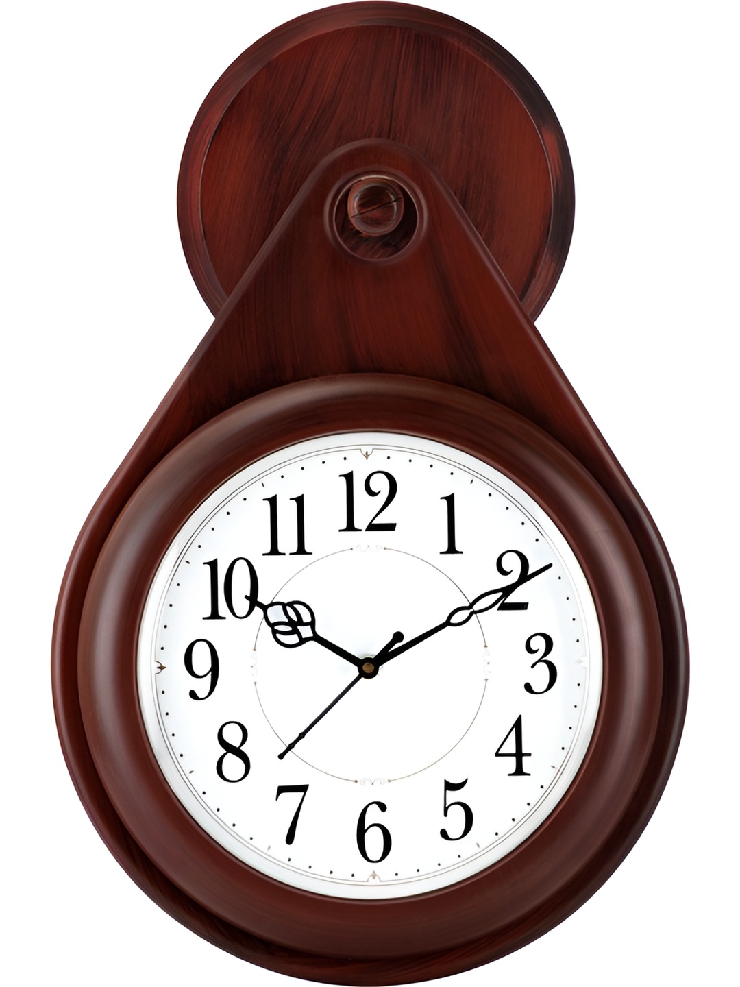 

Attractionz Brown & White Printed Round Contemporary Wall Clock