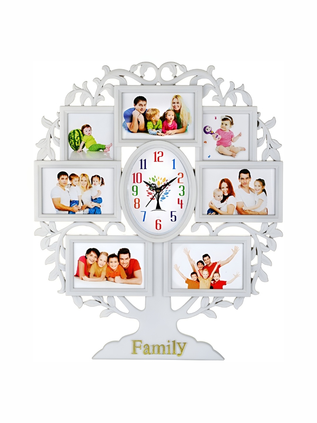 

Attractionz White Oval Shaped Contemporary Wall Clock