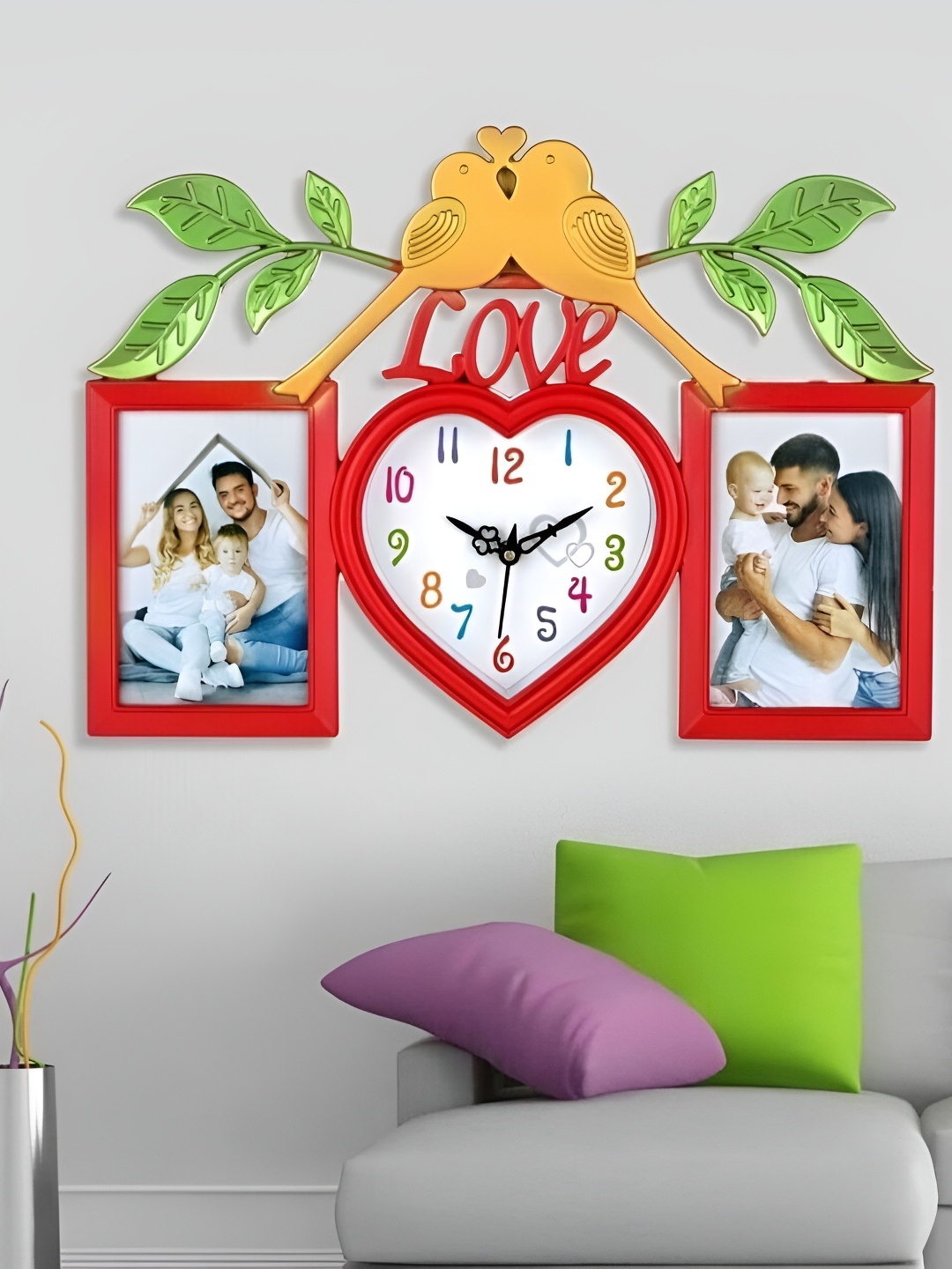 

Attractionz Red Textured Contemporary Wall Clock