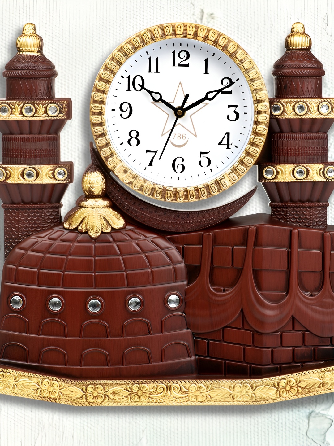 

Attractionz Brown Textured Round Traditional Wall Clock