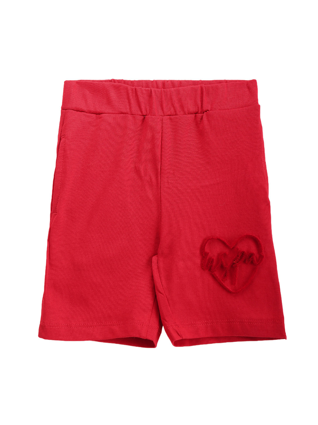 

U.S. Polo Assn. Kids Girls Mid-Rise Shorts, Red