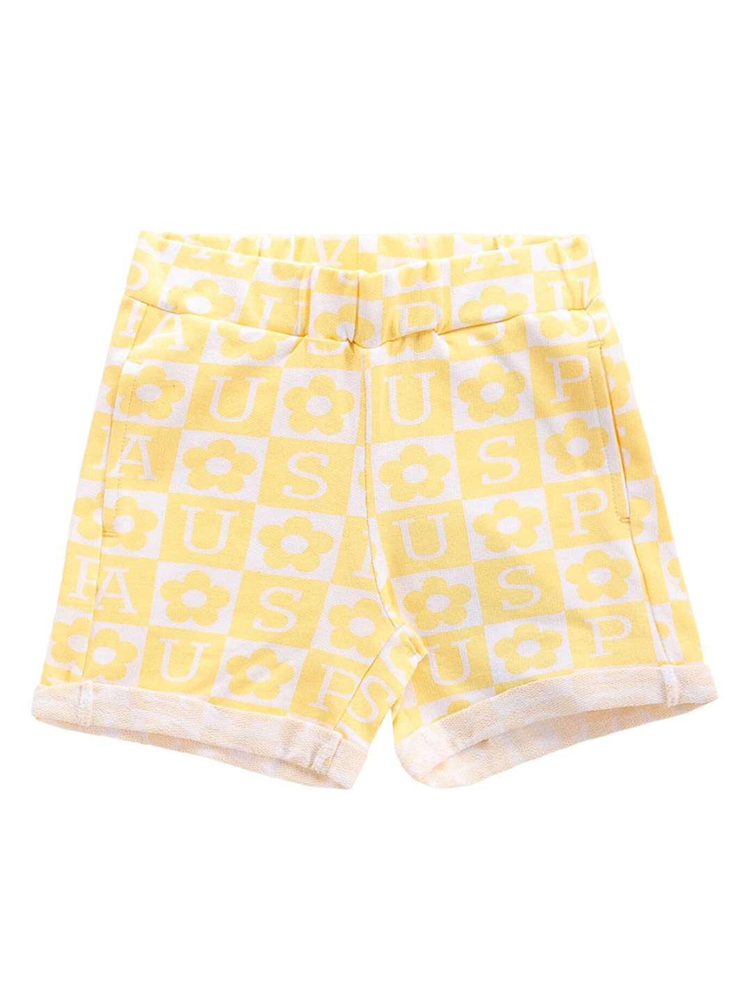 

U.S. Polo Assn. Kids Girls Floral Printed Shorts, Yellow