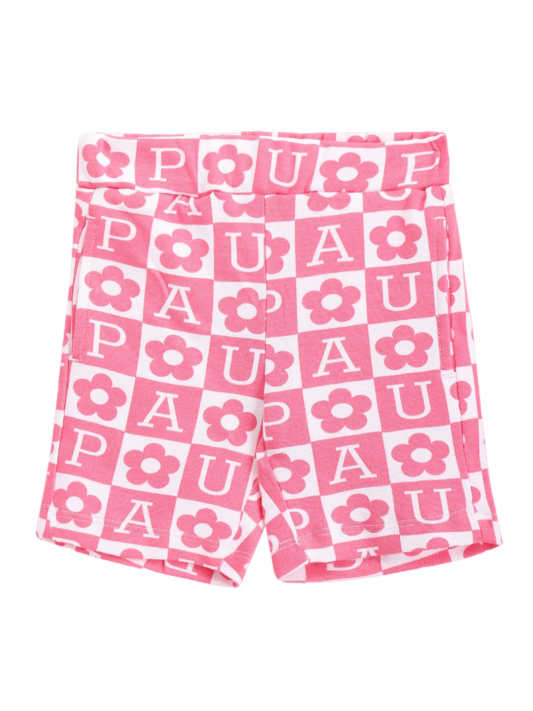 U.S. Polo Assn. Kids Girls Floral Printed Shorts, Pink