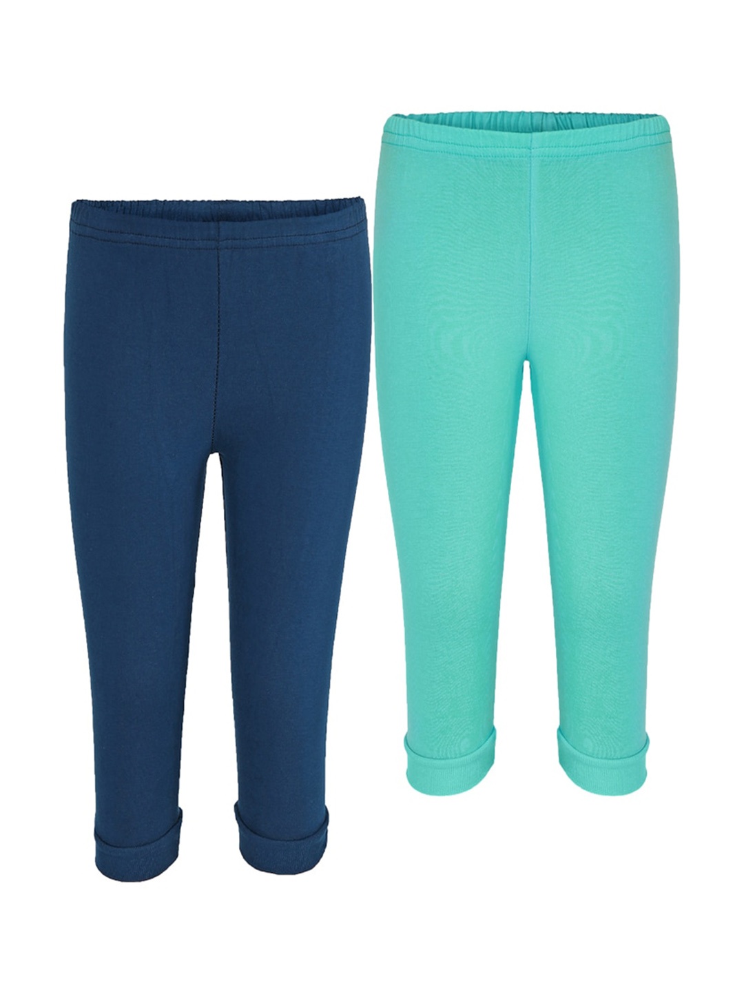 

Luke & Lilly Infant Girls Pack of 2 Pure Cotton Mid-Rise Track Pants, Blue