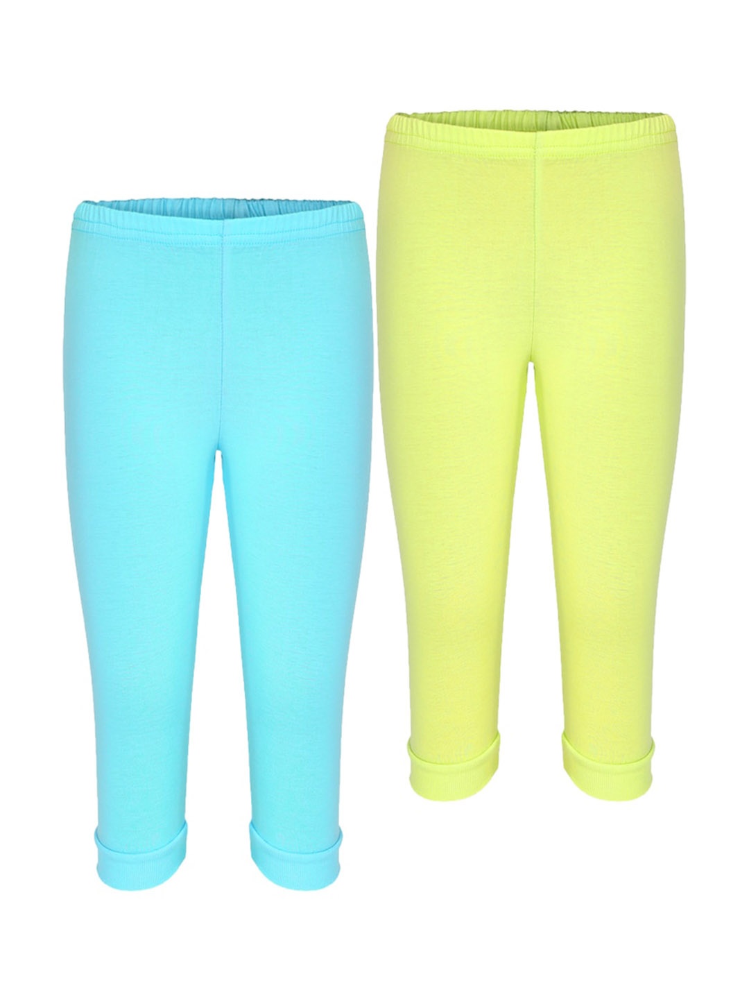 

Luke & Lilly Infants Girls Pack Of 2 Pure Cotton Mid-Rise Track Pants, Blue