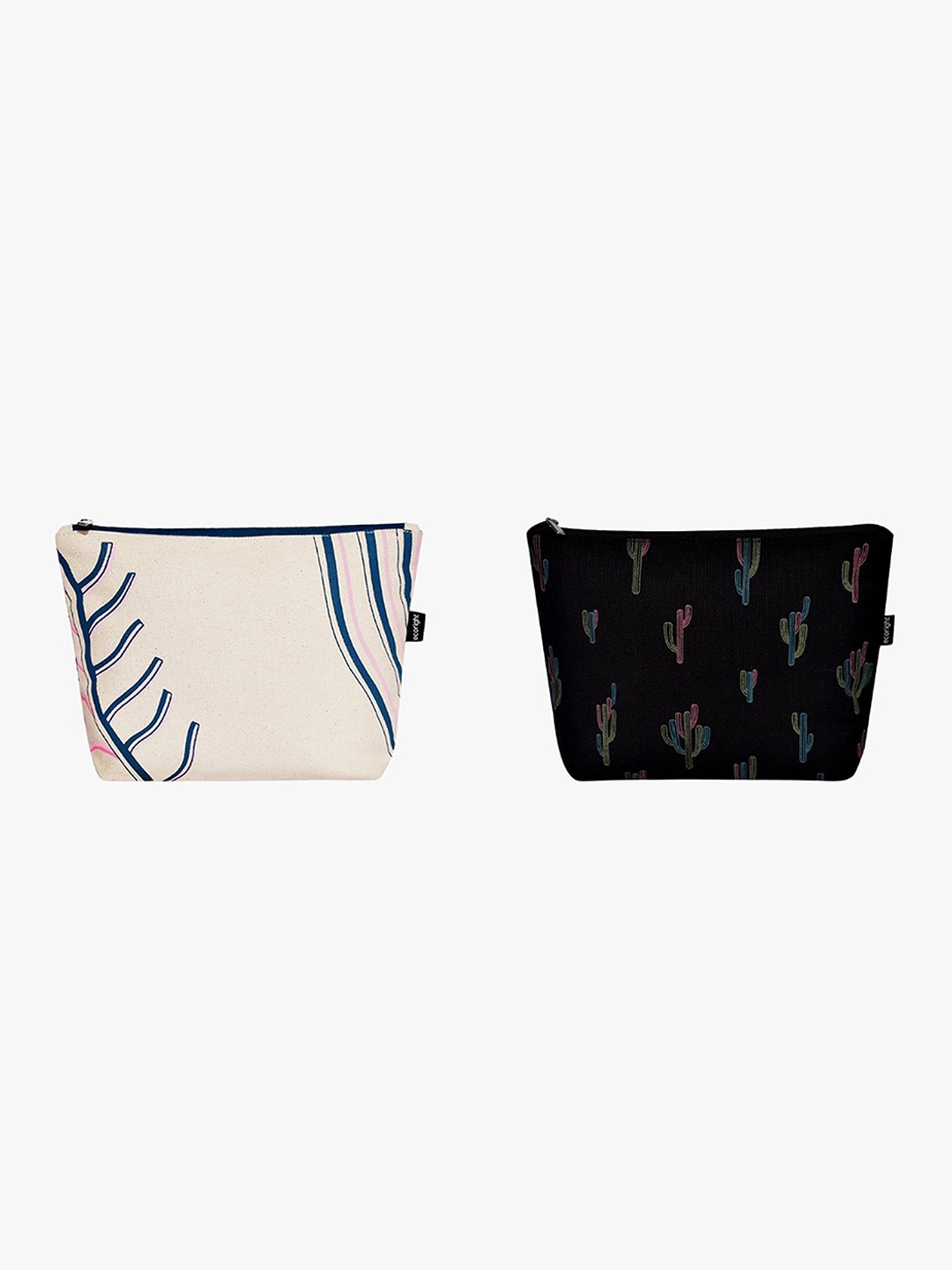 

EcoRight Set of 2 Printed Compact Pouch Travel Accessory, Off white