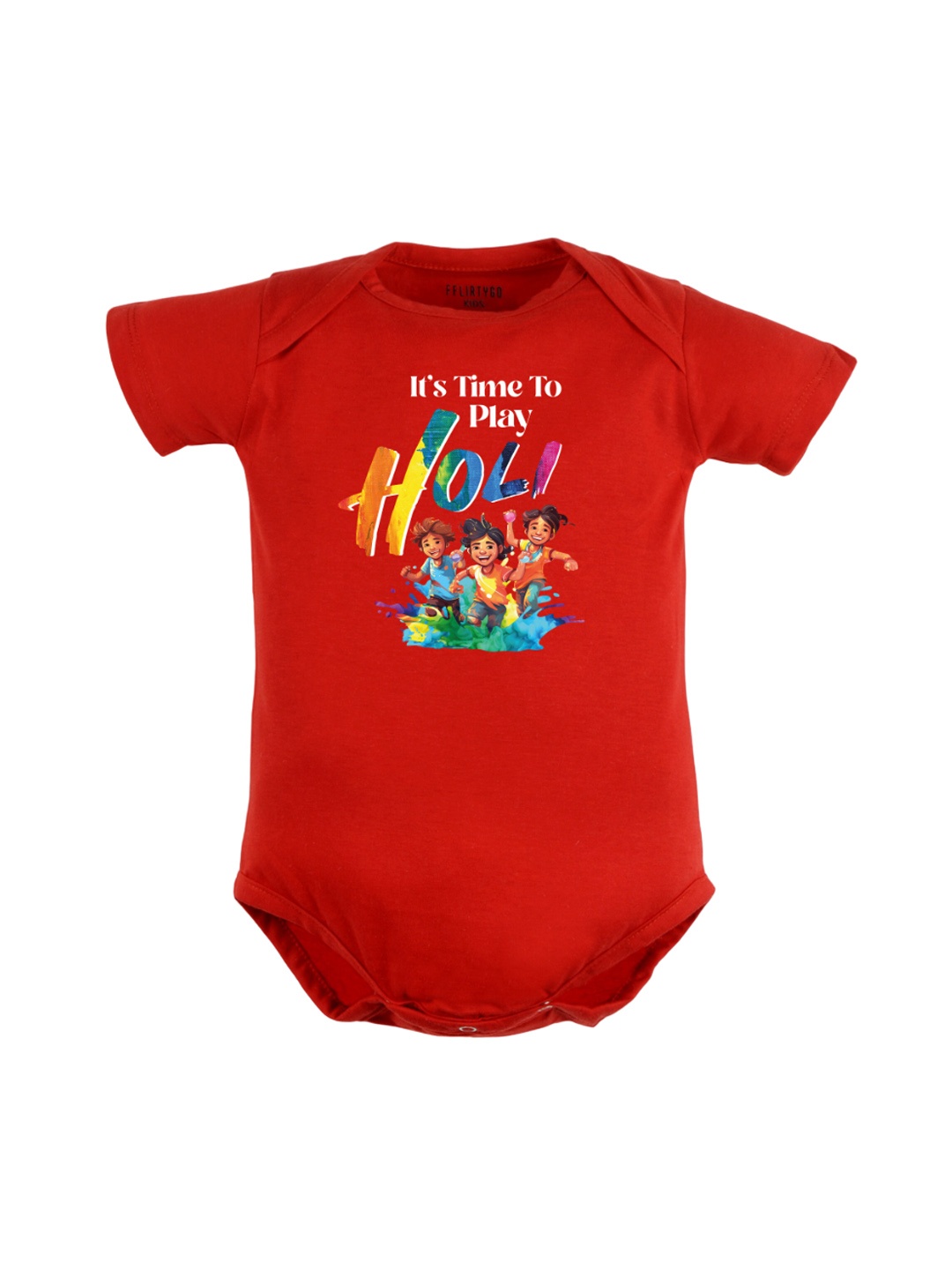 

FFLIRTYGO Infant Printed Cotton Bodysuit, Red