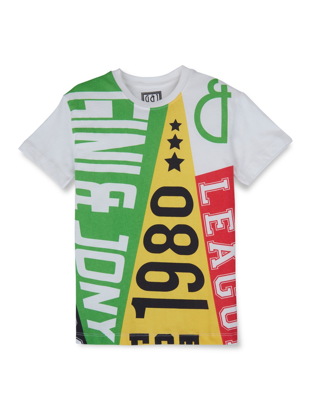

Gini and Jony Boys Printed Cotton T-shirt, White