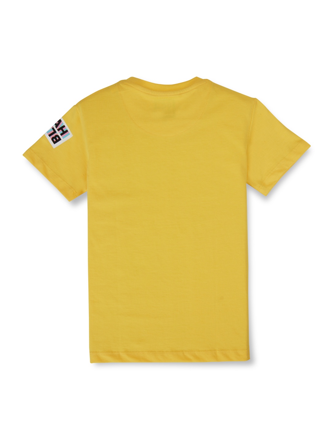 

Gini and Jony Boys Printed Typography Round Neck Cotton T-shirt, Yellow