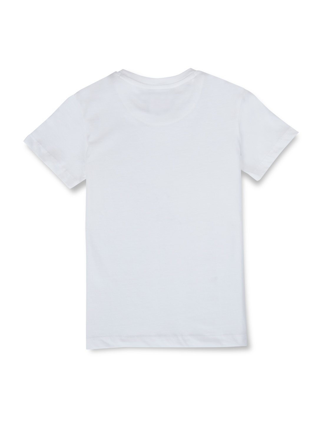 Gini and Jony Boys Ethnic Motif Printed Sleeves Cotton T-shirt, White