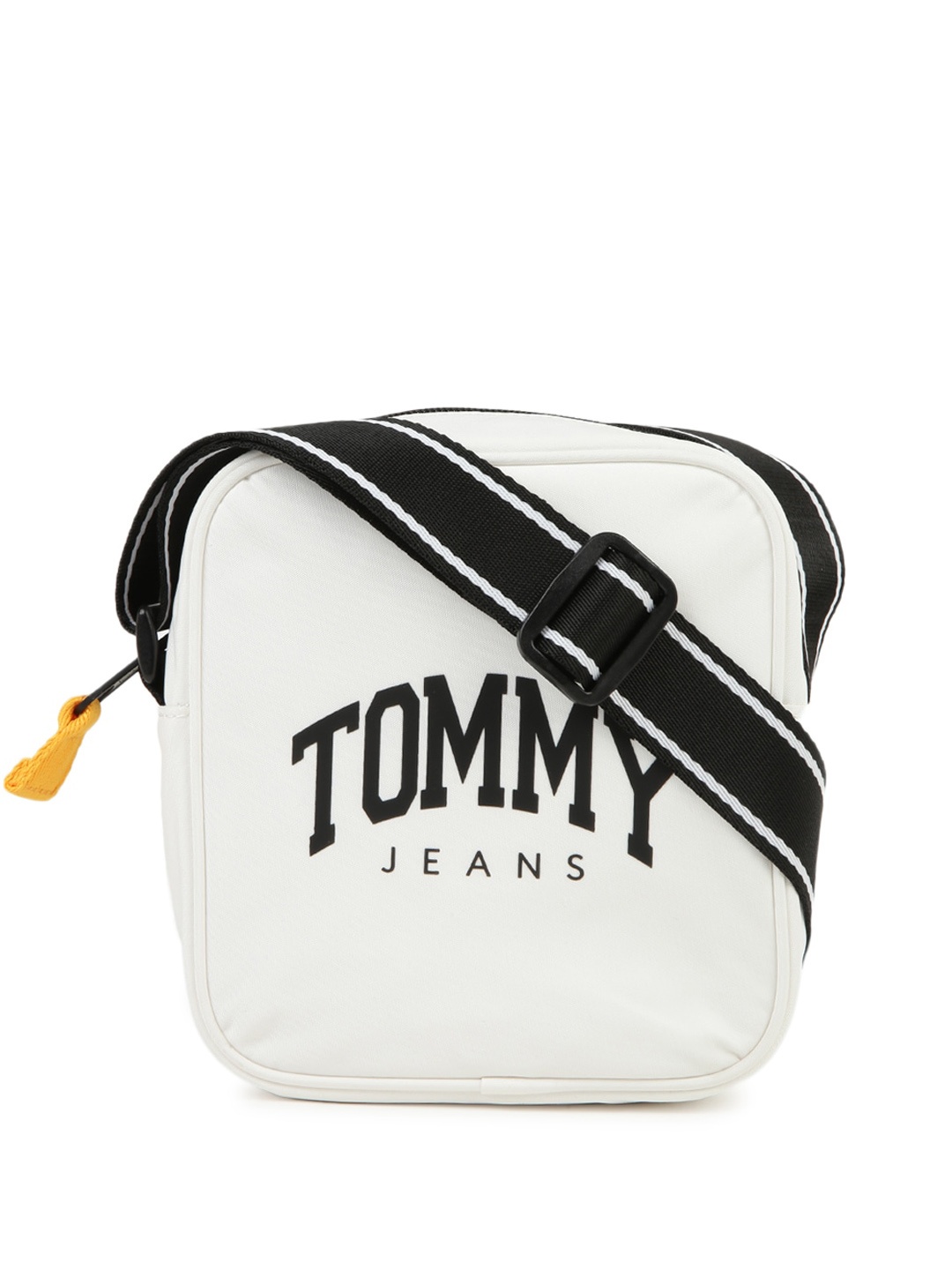 

Tommy Hilfiger Typography Printed Structured Sling Bag, White