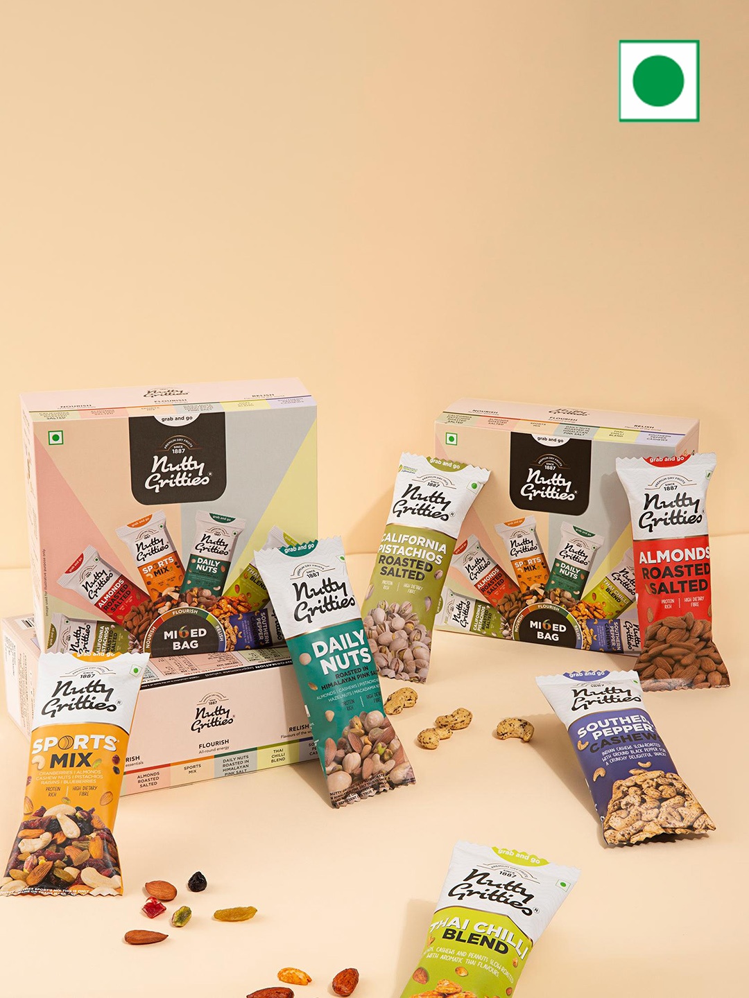 

Nutty Gritties Grab And Go Mixed Bag -230g, White