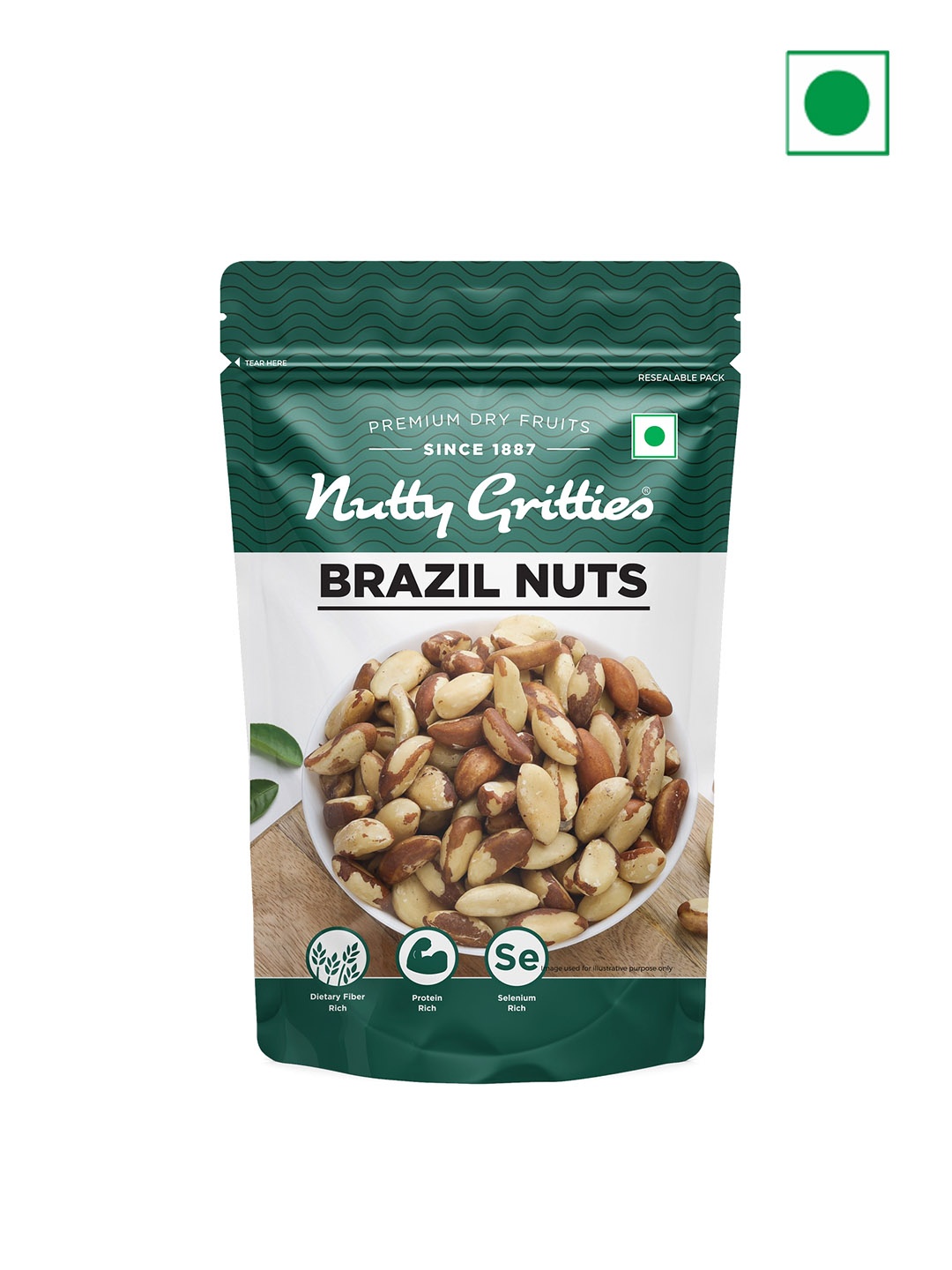 

Nutty Gritties Protein Rich Brazil Nuts- 150 Gms, White