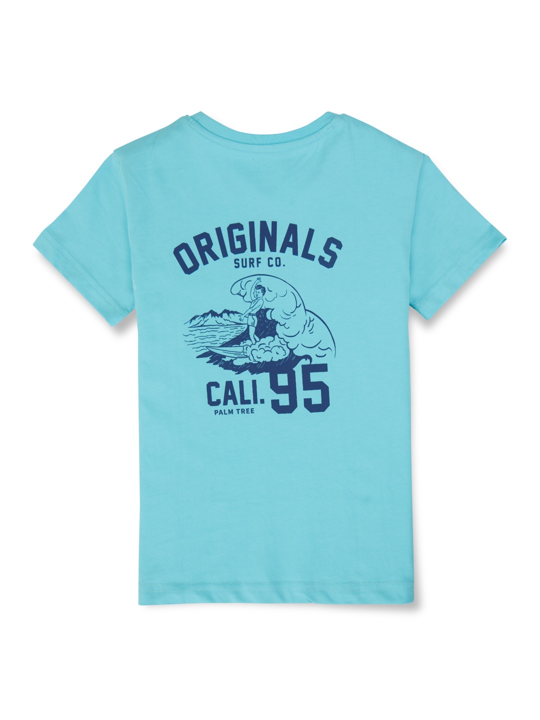 

Palm Tree Boys Typography Printed Cotton T-shirt, Blue