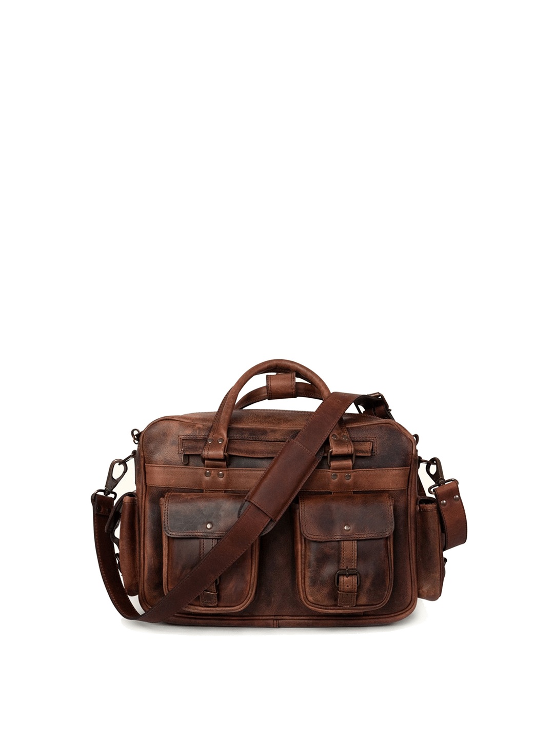 

MaheTri Leather Laptop Bag, Brown