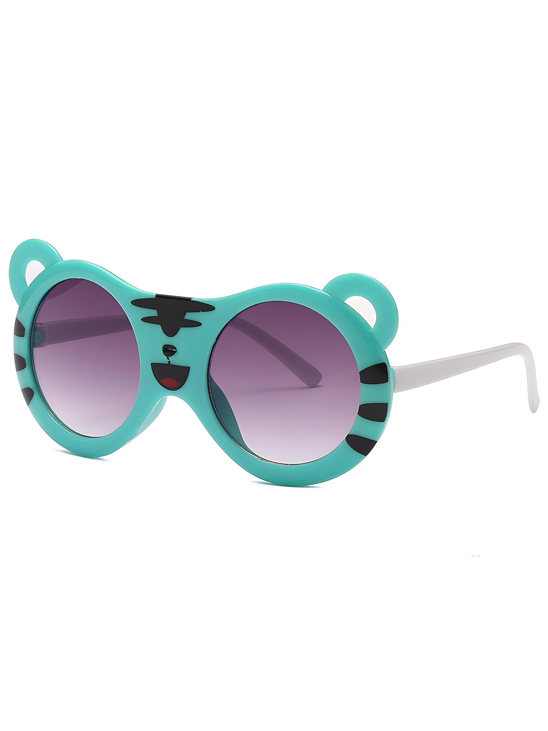 SYGA Kids Round Sunglasses with UV Protected Lens Goggles-CuteTiger-Green