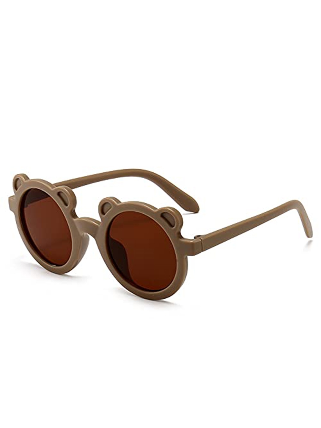 

SYGA Kids Round Sunglasses with UV Protected Lens Goggles-Monkey-Coffee, Coffee brown