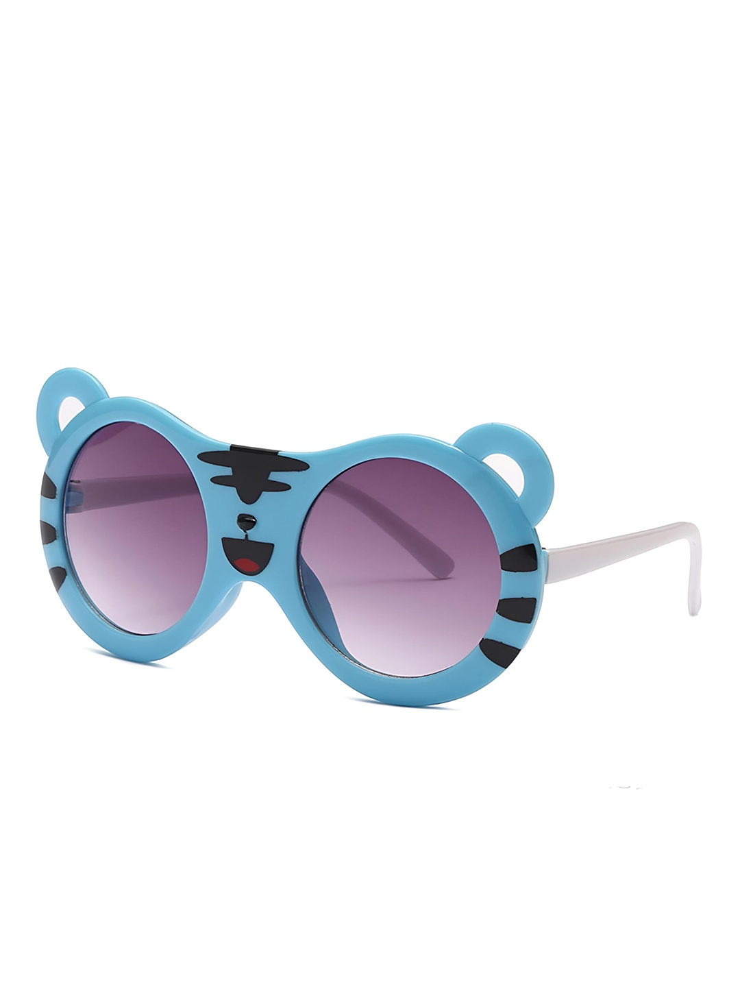 

SYGA Kids Round Sunglasses with UV Protected Lens Goggles-CuteTiger-Blue