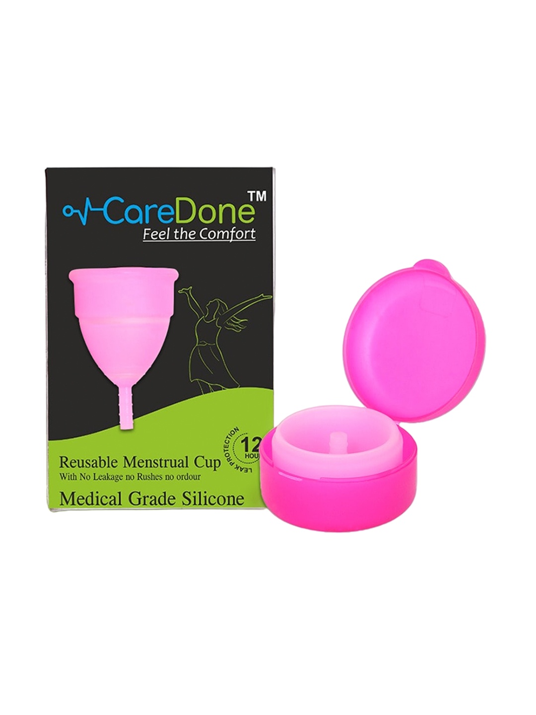 CareDone Soft & Leak Proof Reusable Menstrual Cup - Pink