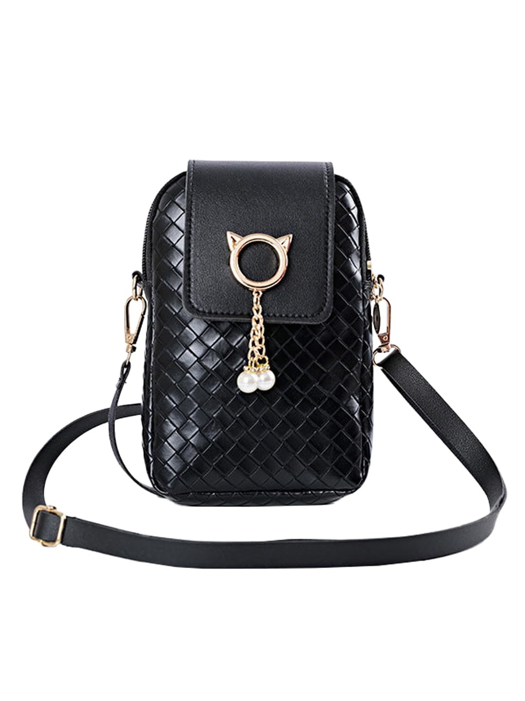 

SYGA Textured Mobile Pouch, Black