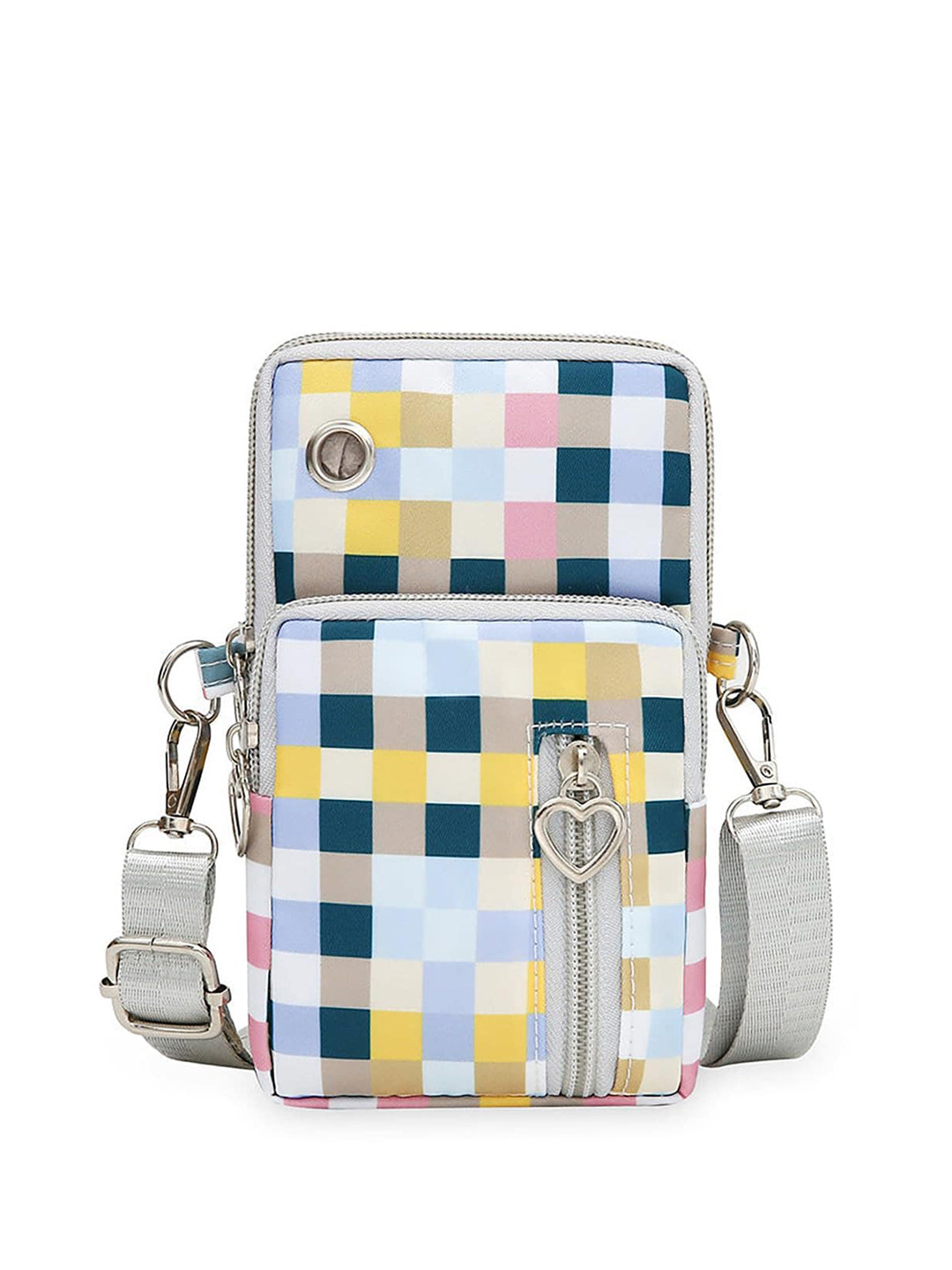 

SYGA Geometric Leather Travel Pouch, White