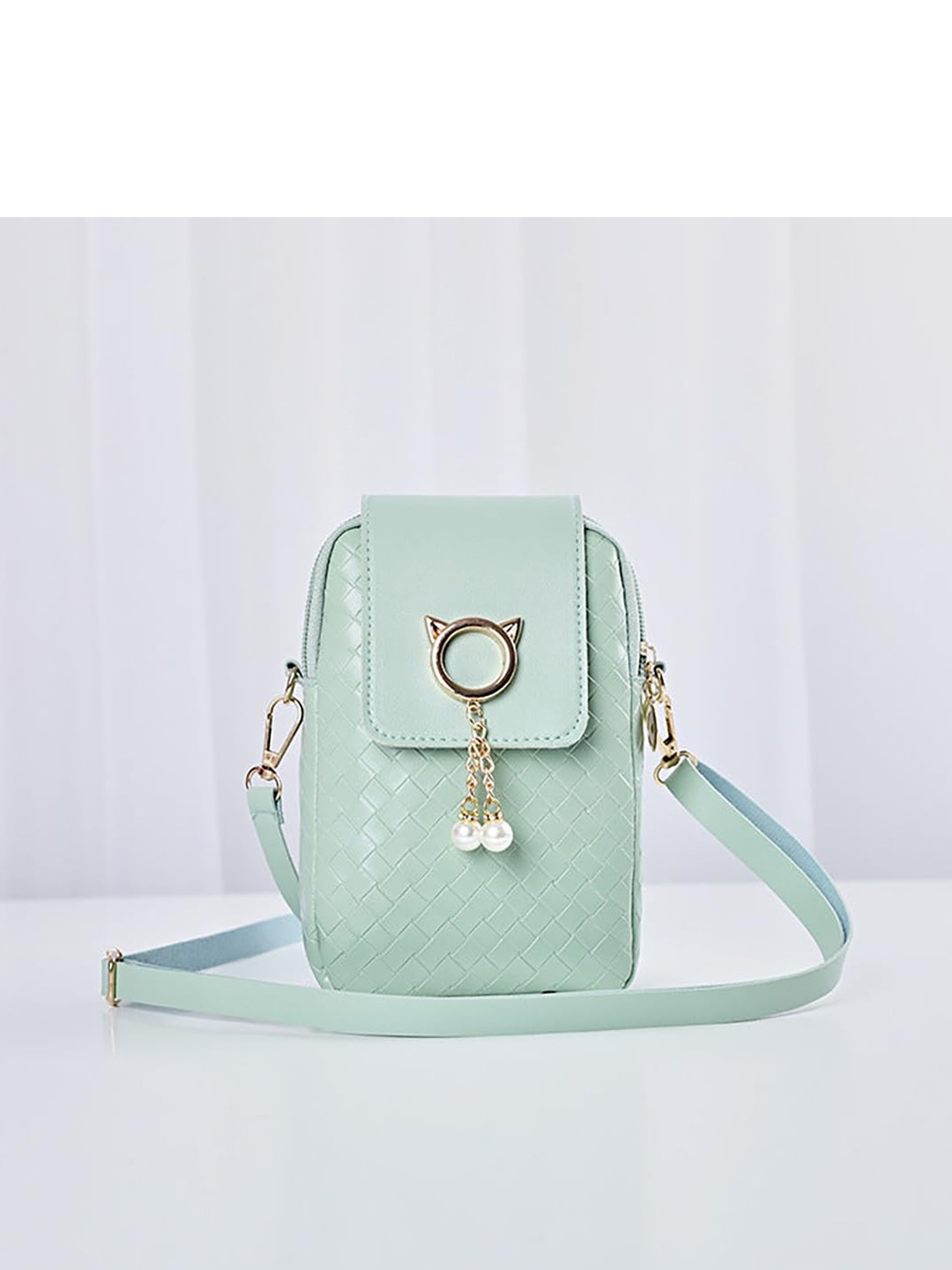 

SYGA Textured Structured Sling Bag, Green