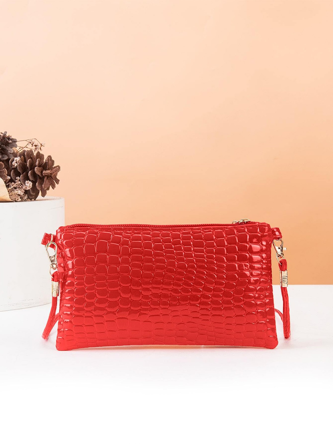 

SYGA Animal Textured Structured Sling Bag, Red