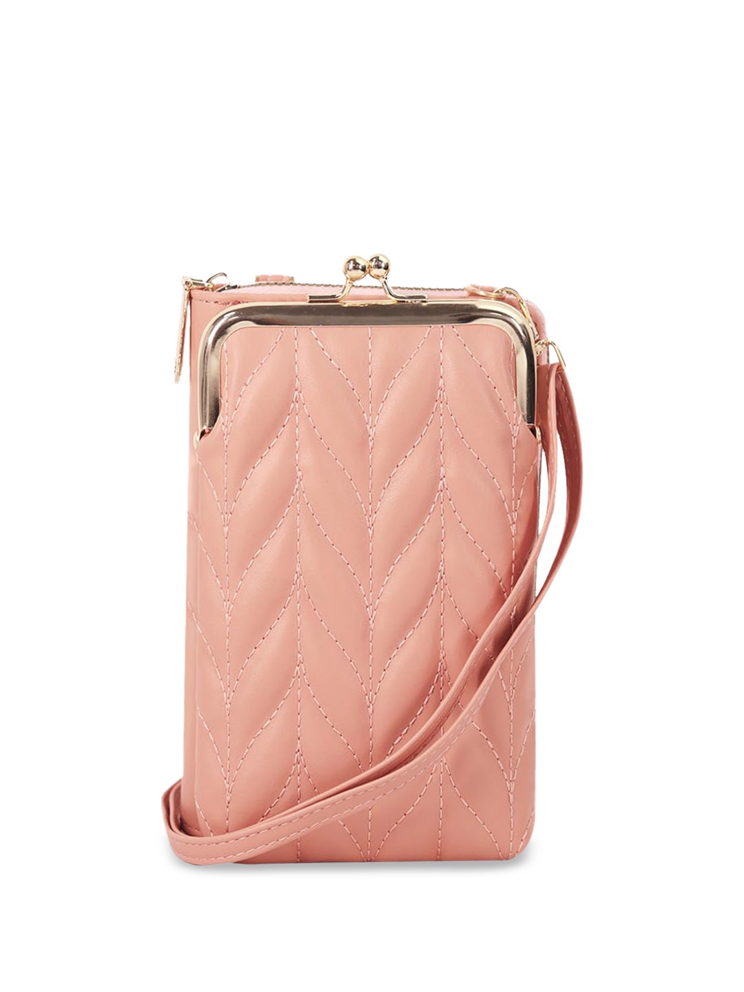 

SYGA Textured Shopper Sling Bag with Quilted, Pink
