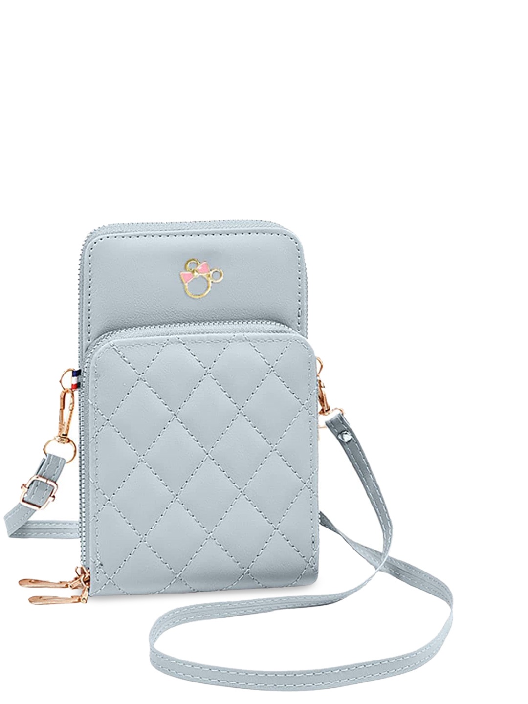 

SYGA Textured Leather Structured Sling Bag, Blue