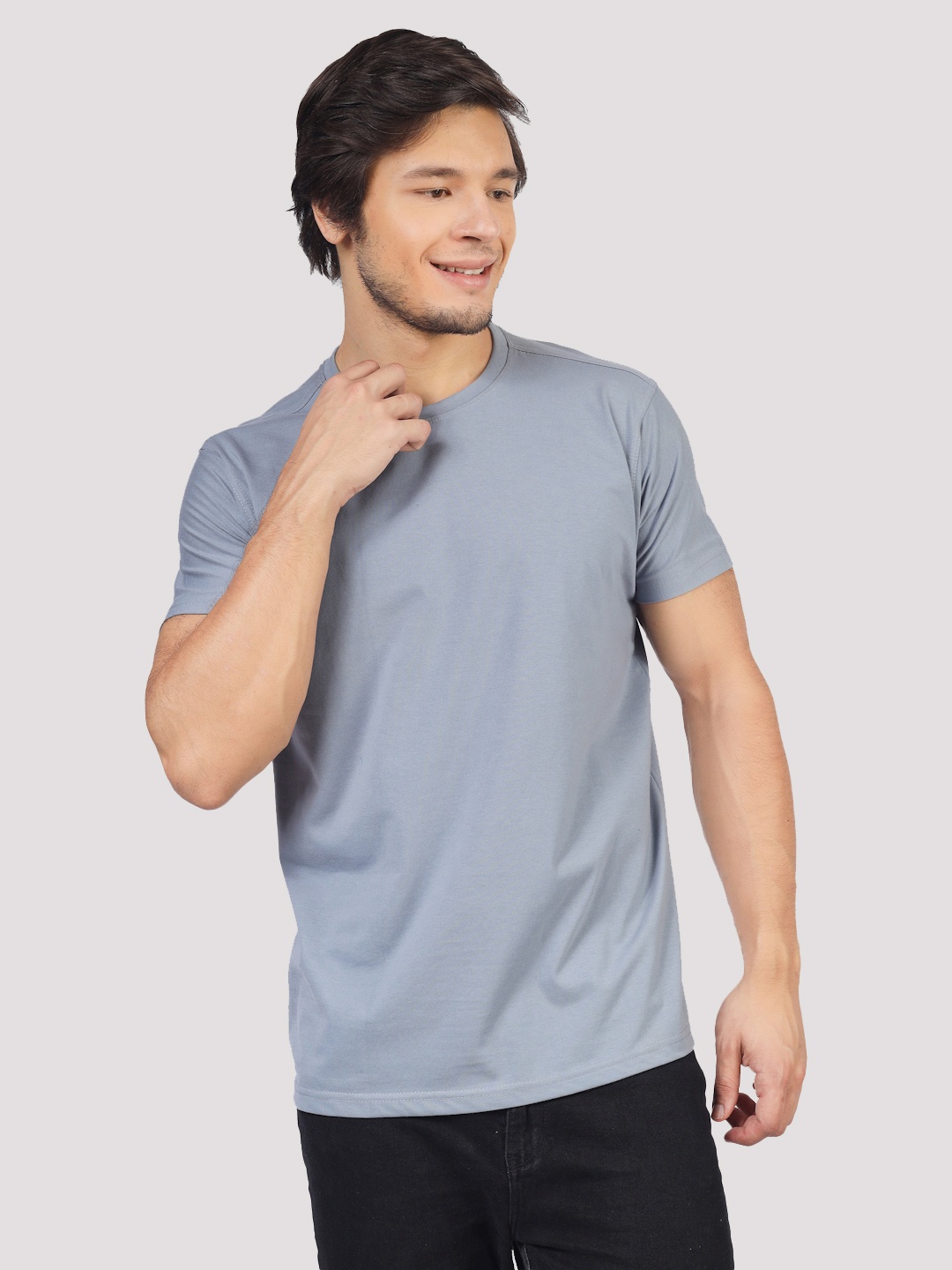 

Greylongg Pack Of 2 Round Neck T-shirt, Grey