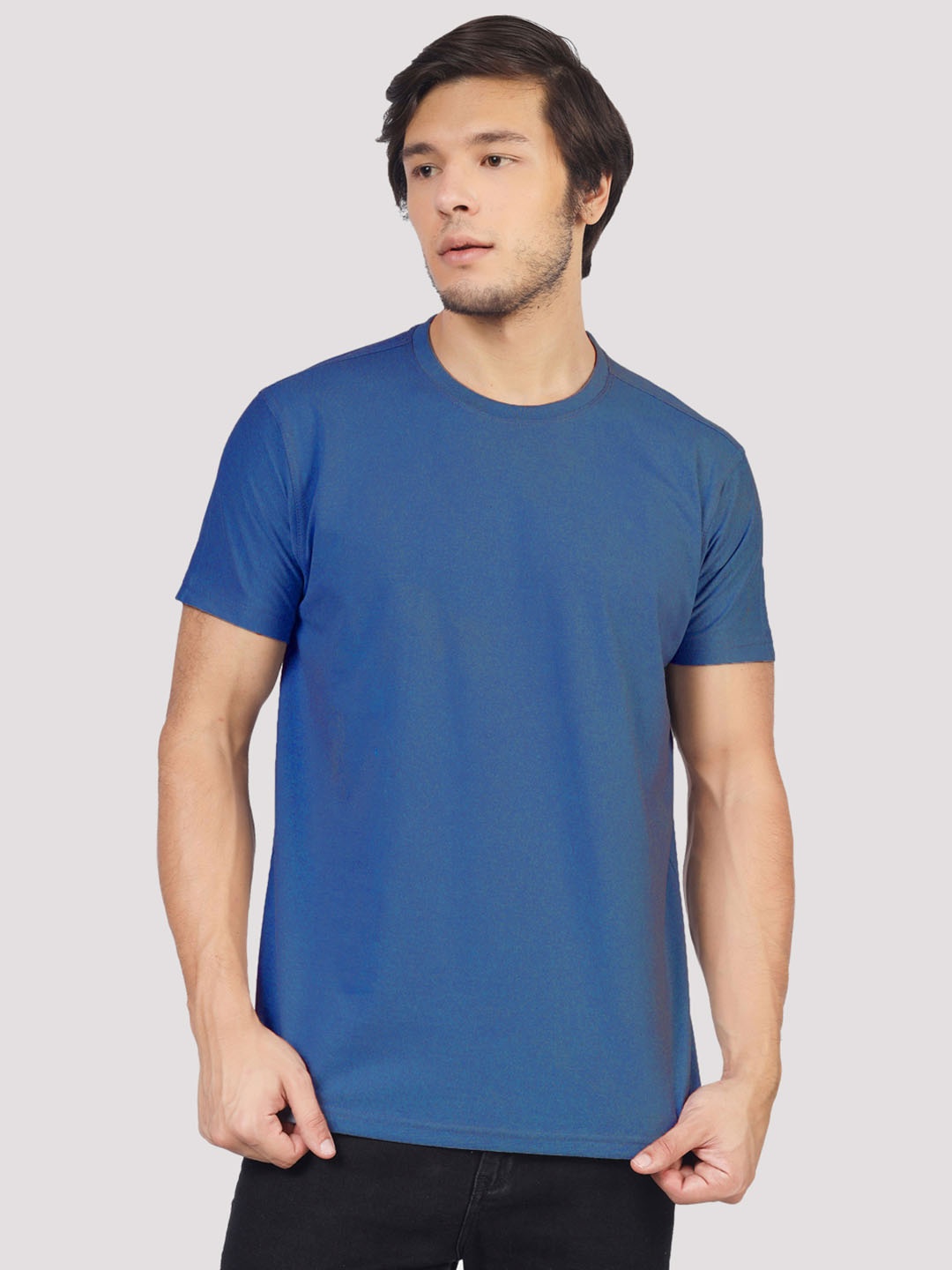 Greylongg Pack of 2 Round Neck T-shirts, Blue