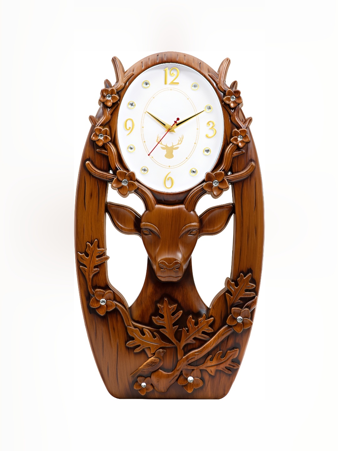 

Attractionz Brown Round Contemporary Deer Design Wall Clock