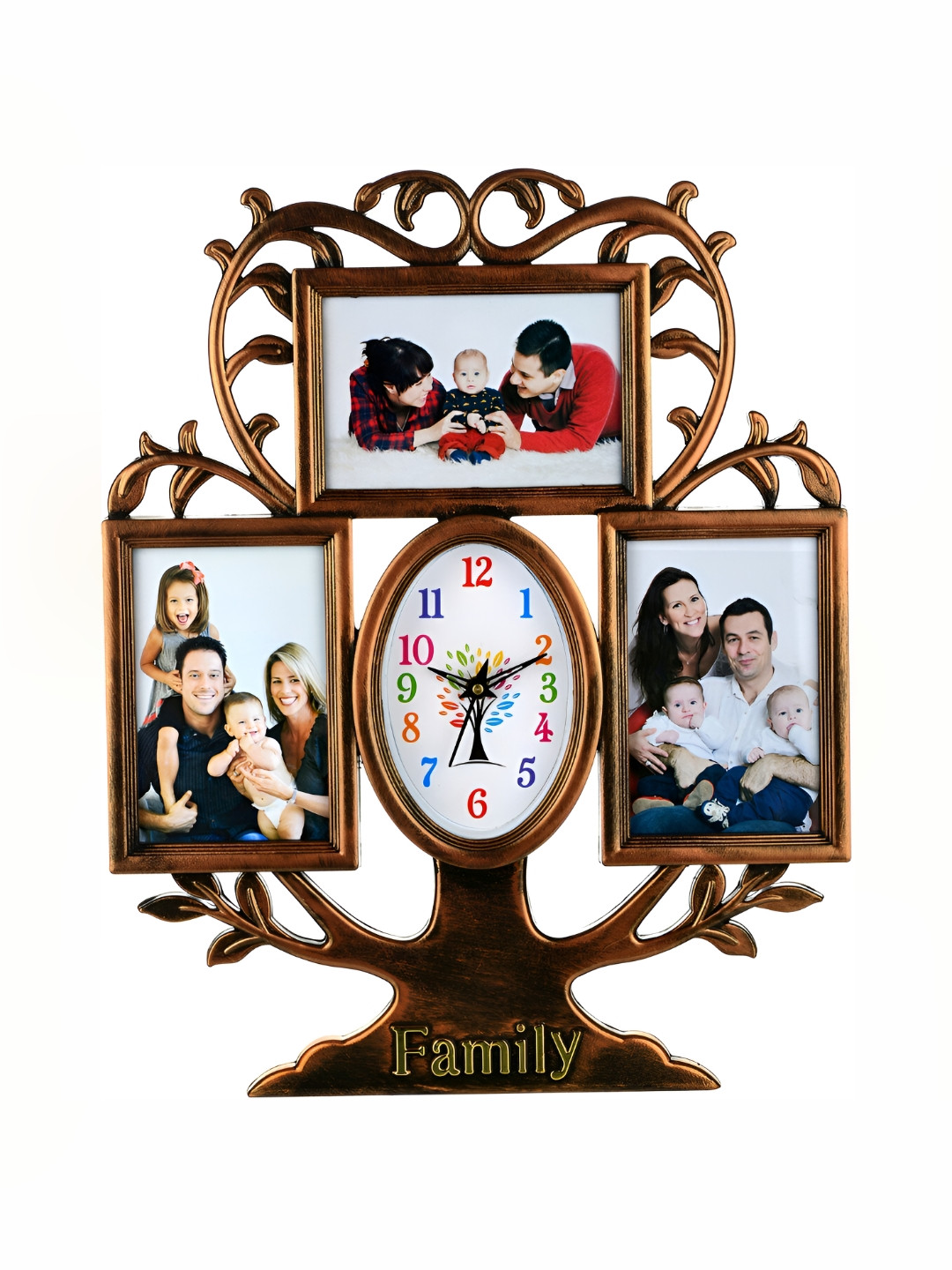

Attractionz Brown & White Oval Textured Contemporary Wall Clock
