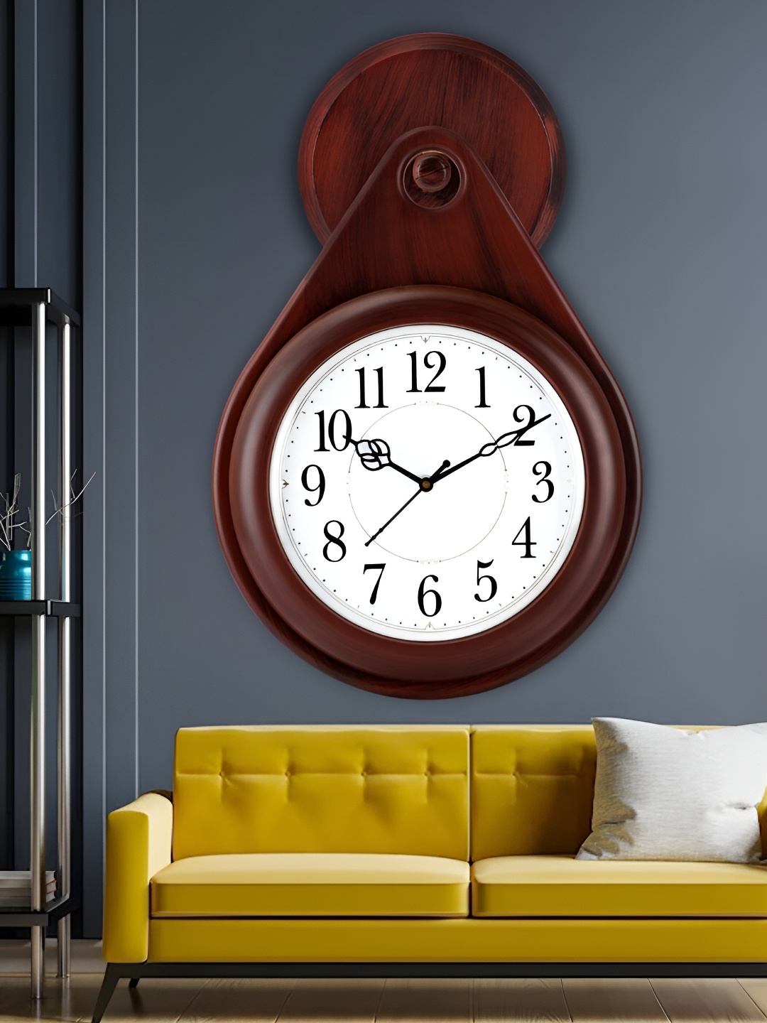 

Attractionz Brown & White Round Shaped Contemporary Wall Clock