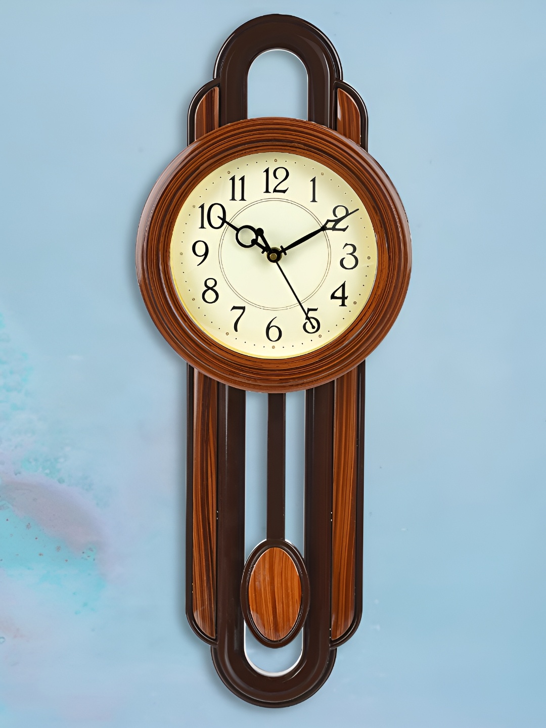 

Attractionz Brown & White Analogue Textured Contemporary Wall Clock