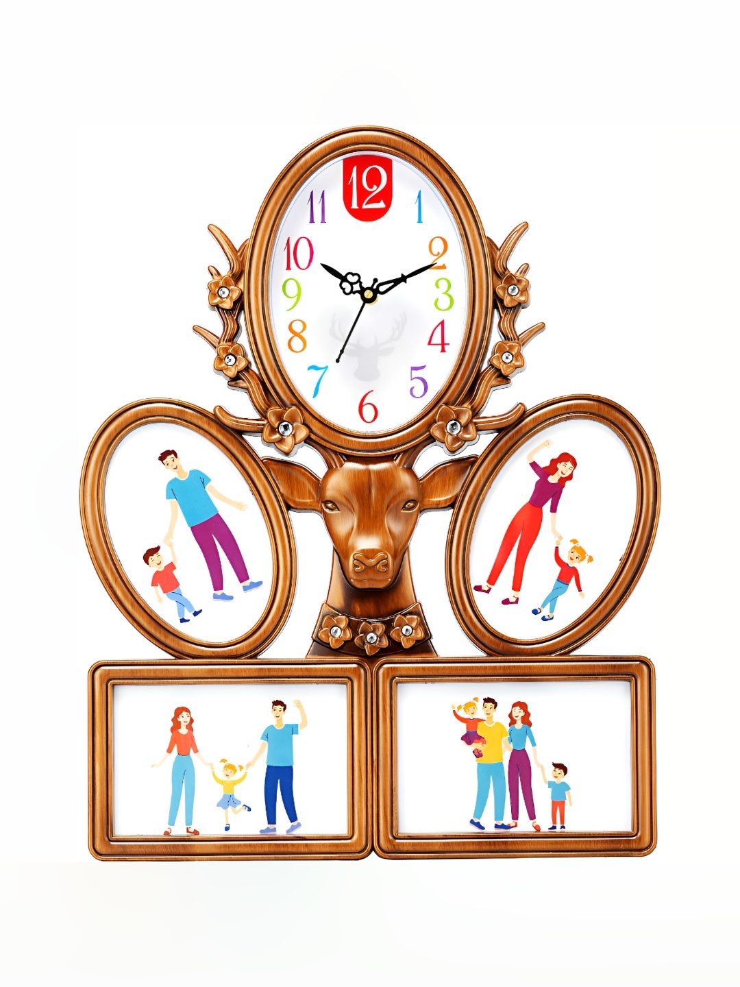 

Attractionz Beige & White Oval Contemporary Wall Clock